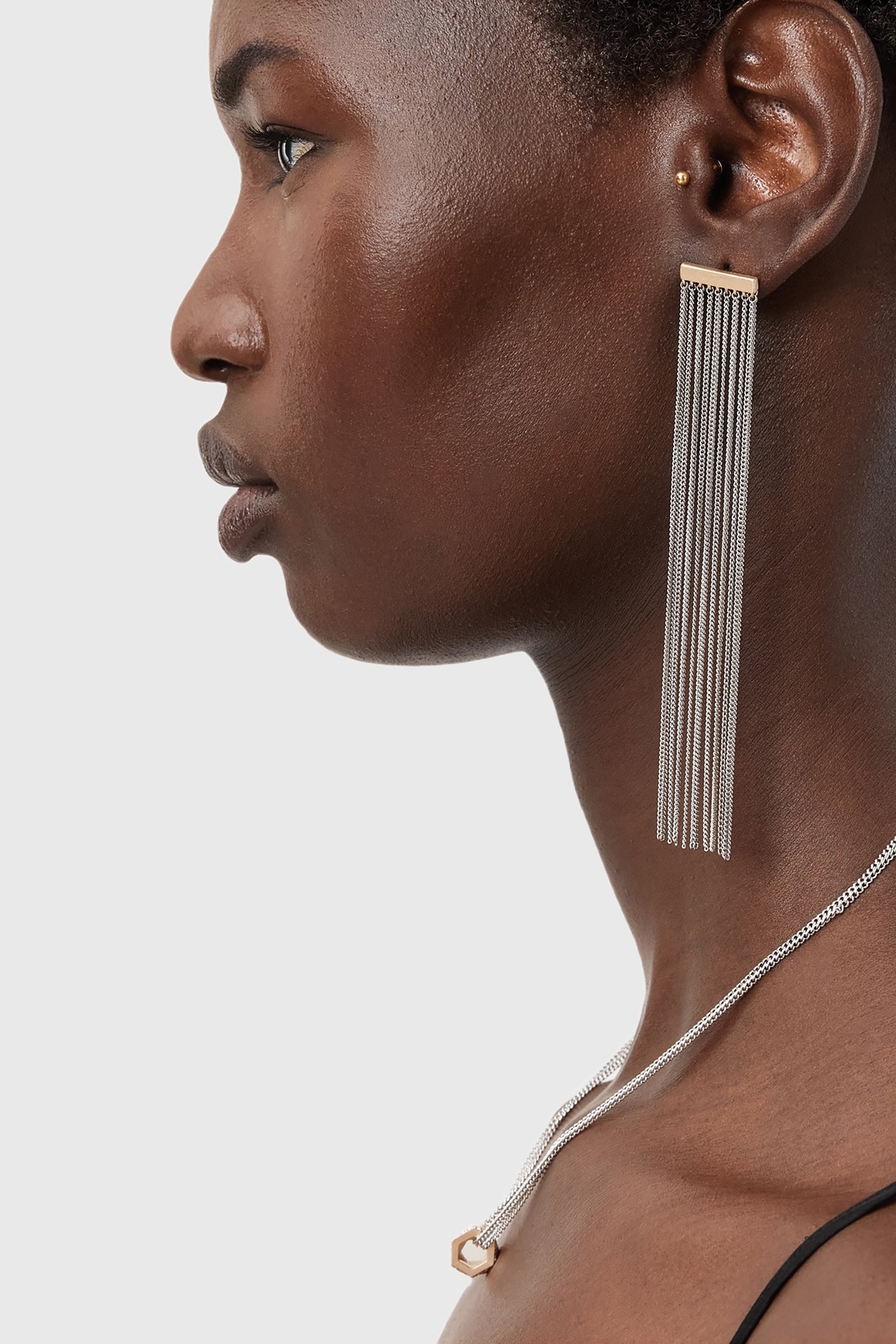 CORRINE L EARRINGS WARM BRASS MIX 3