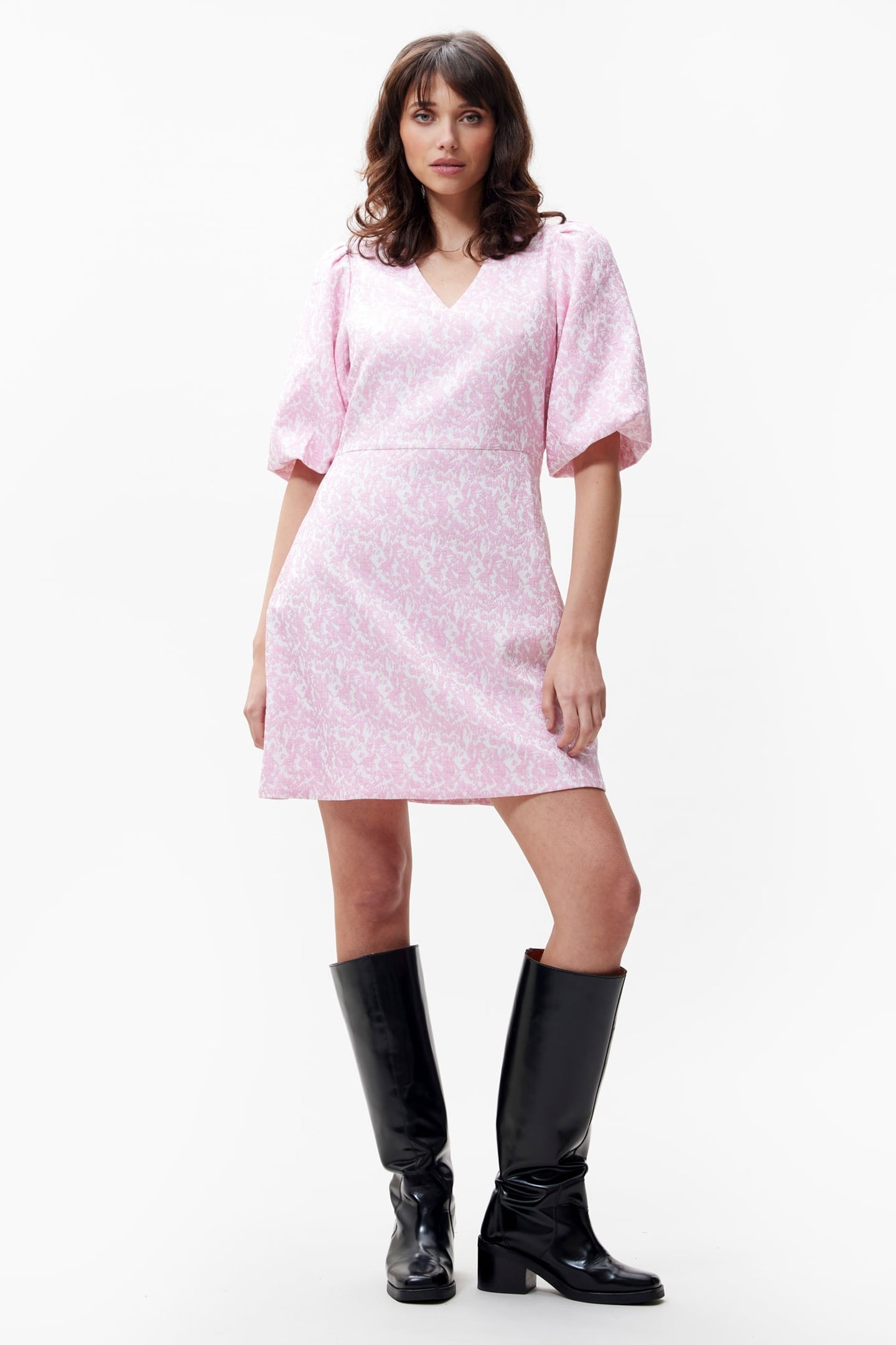 JACQUARD DRESS PINK 1