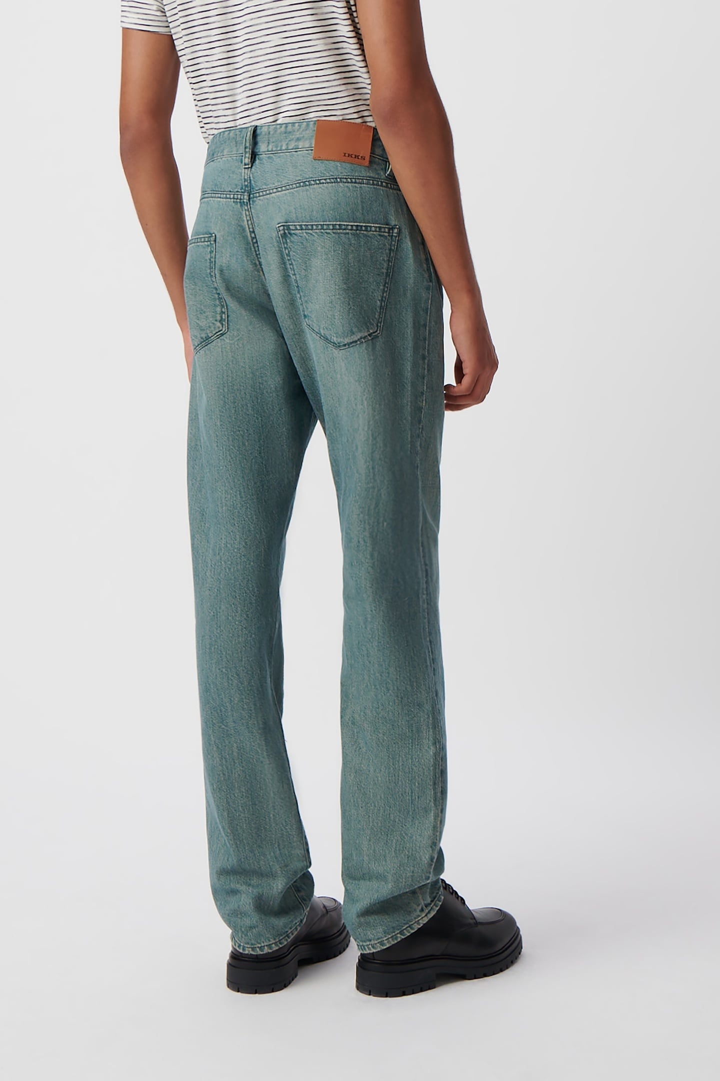 GREY BLUE SERGE STRAIGHT JEANS 3