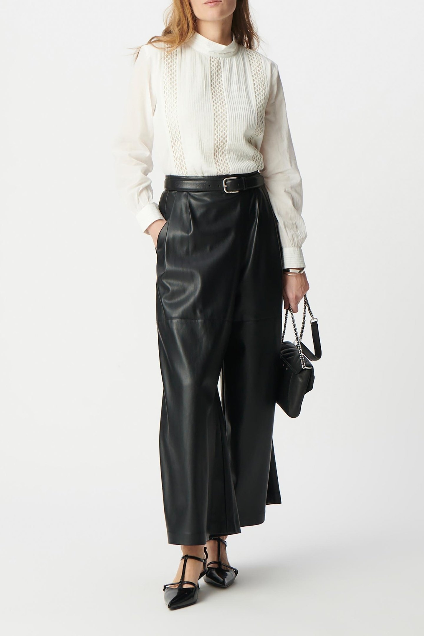 OFF-WHITE ORGANIC COTTON BLOUSE DECORATED WITH PASSEMENTERIE 1