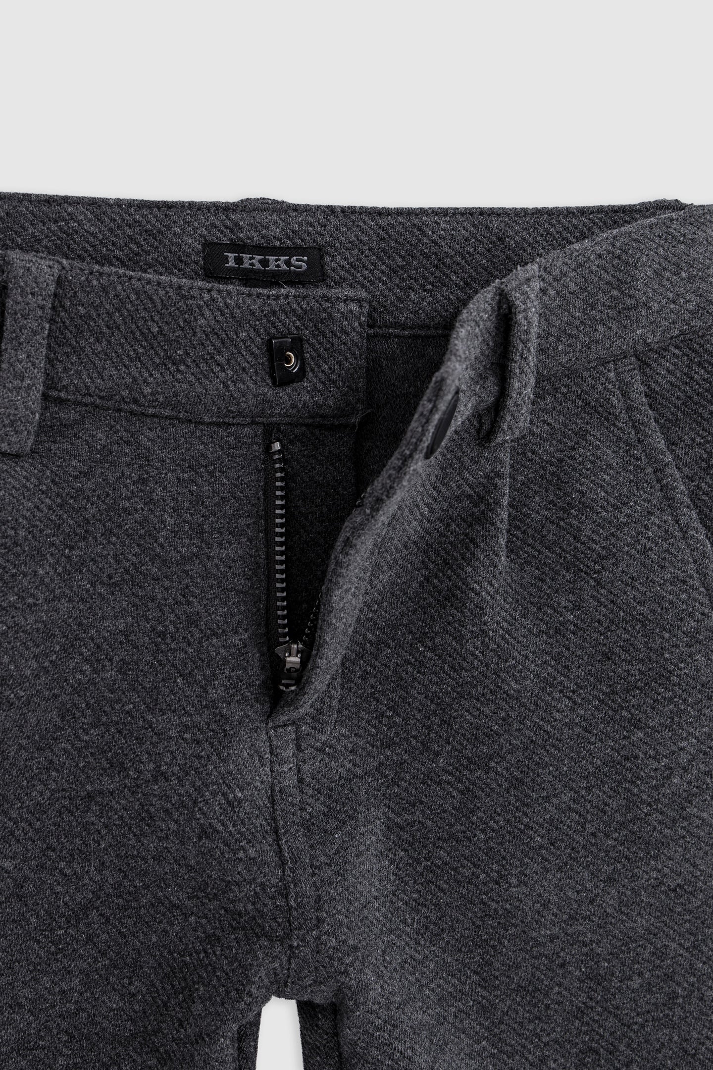 BOY'S CHINO GREY KNIT OTTOMAN PANTS 5