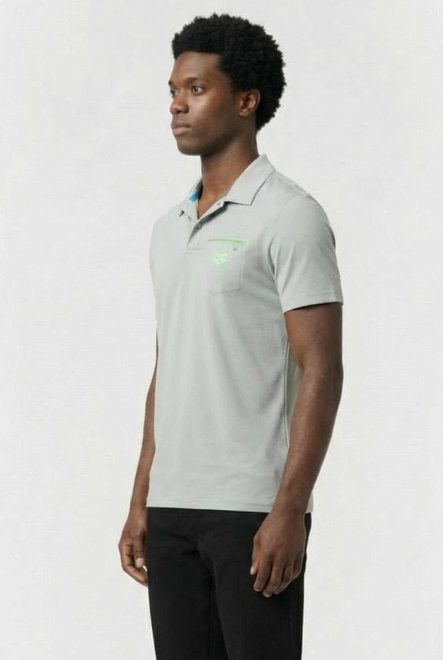 MEN'S POLOSHIRT POCKET SOLID JADE 3