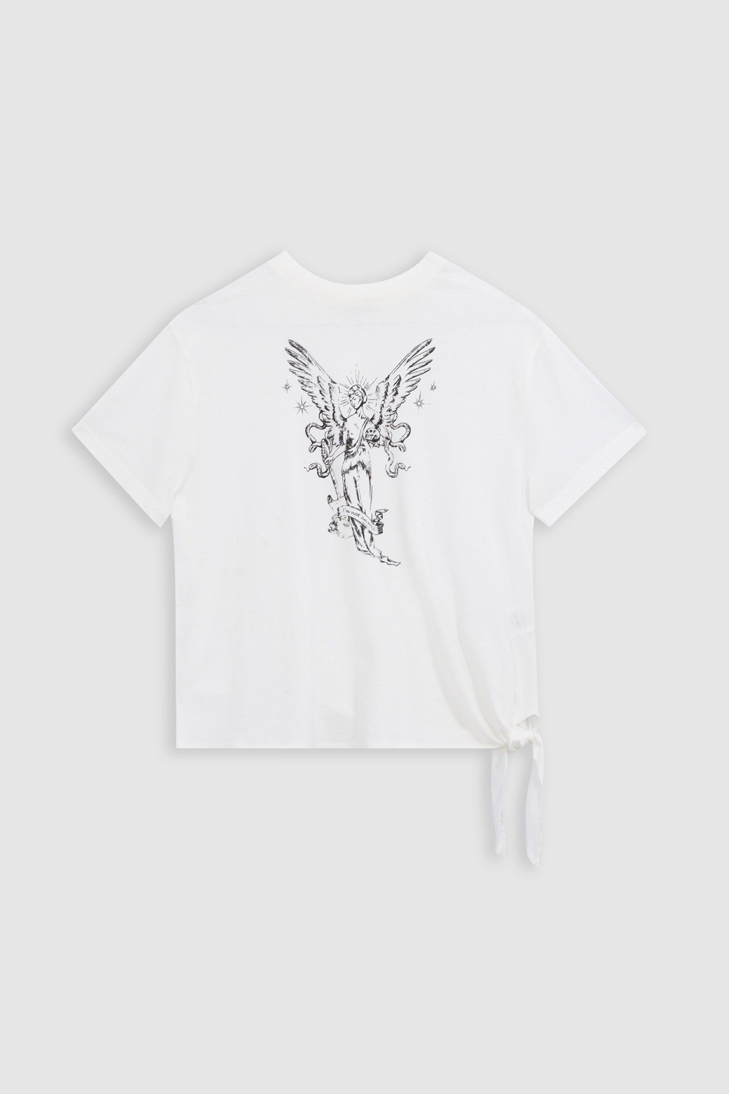WHITE TEE-SHIRT ORGANIC COTTON TO TIE WINGED STATUE 5
