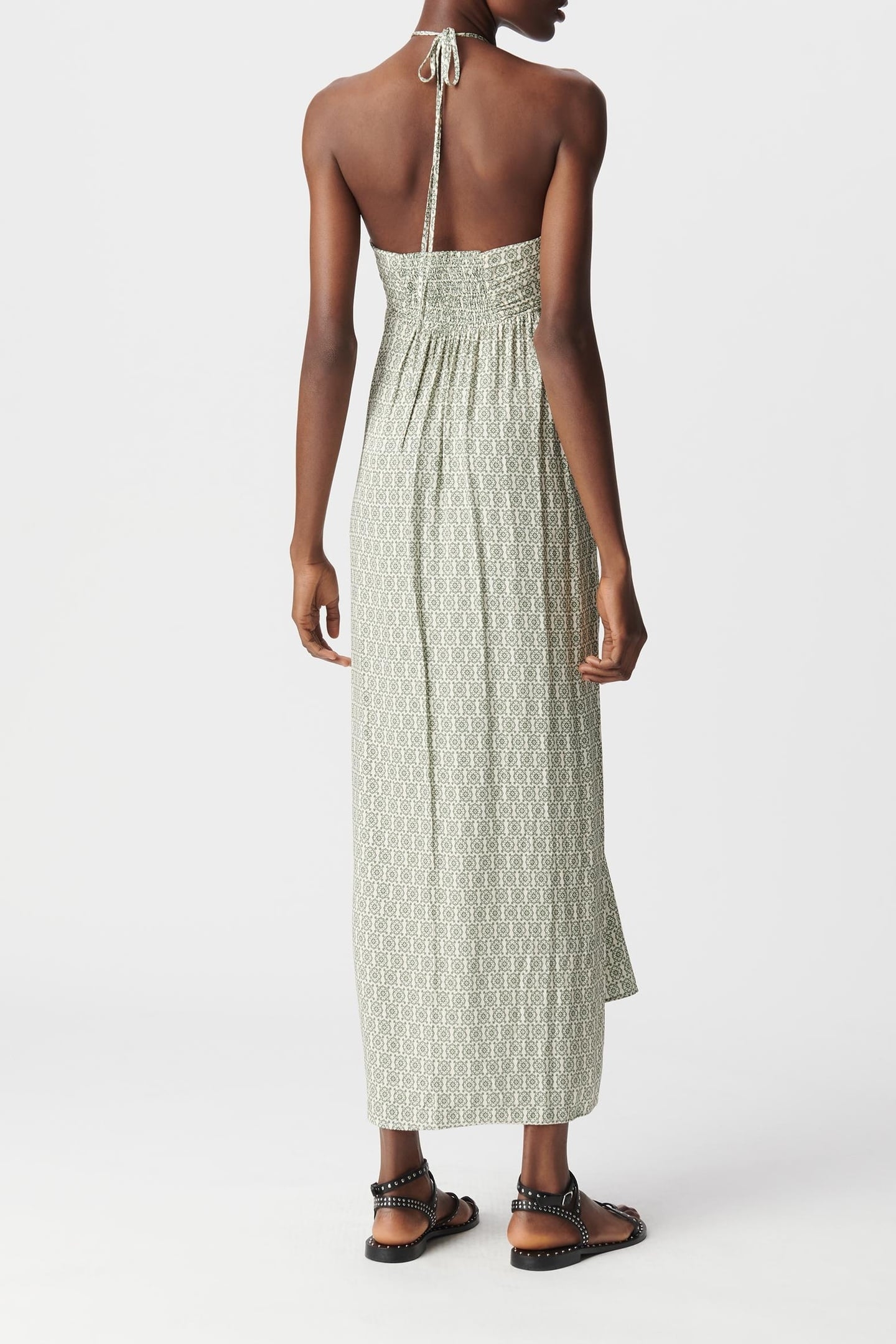 GREEN LONG DRESS LENZING™ ECOVERO™ ETHNIC 4