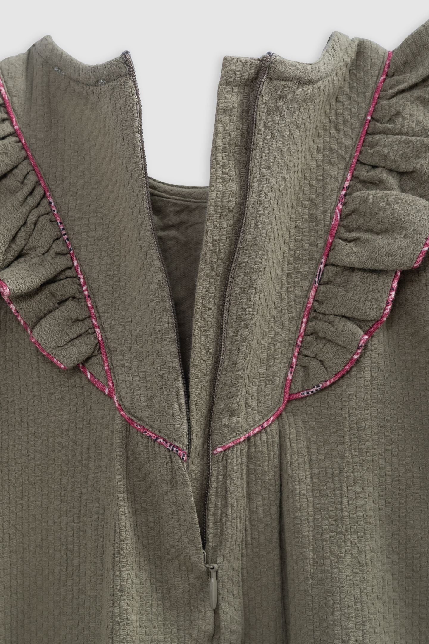 KHAKI DRESS WITH PALM-TREE PRINT HEADBAND 6