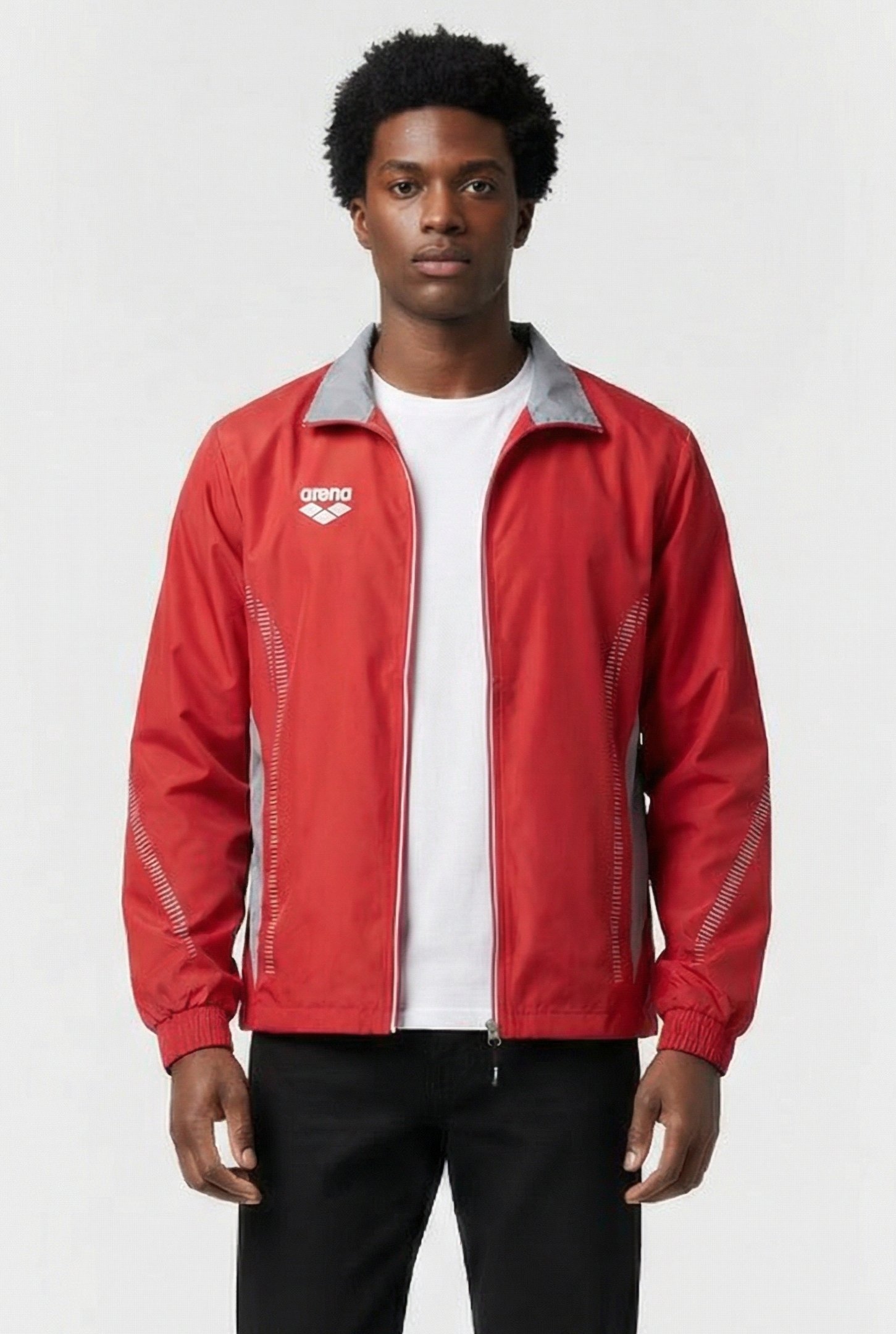UNISEX TL WARM UP JACKET RED-GREY 2