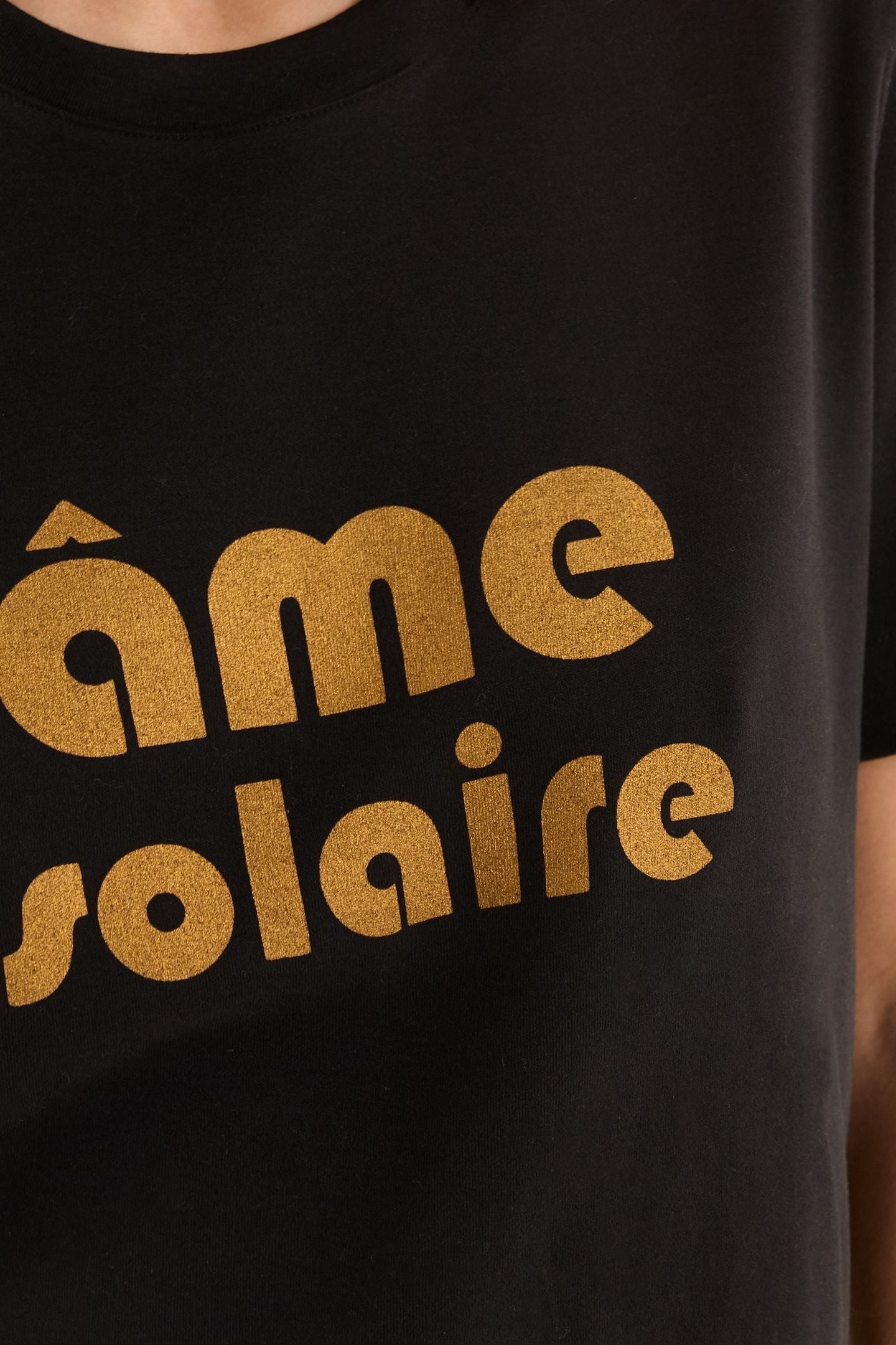 SHORT-SLEEVED BLACK T-SHIRT WITH CAMEL MESSAGE BLACK 6