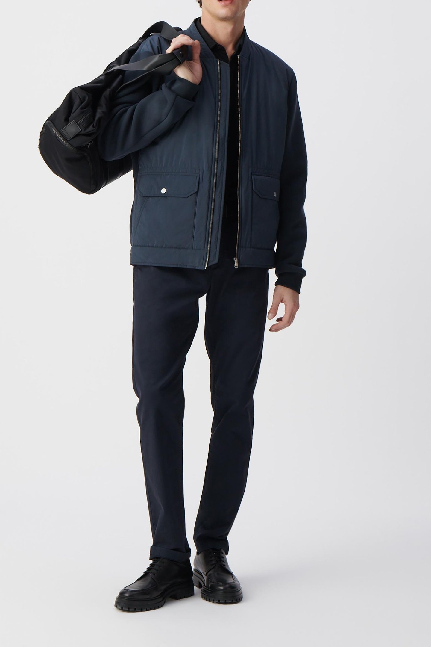 INK NYLON TWO-FABRIC LIGHT PADDED JACKET 1