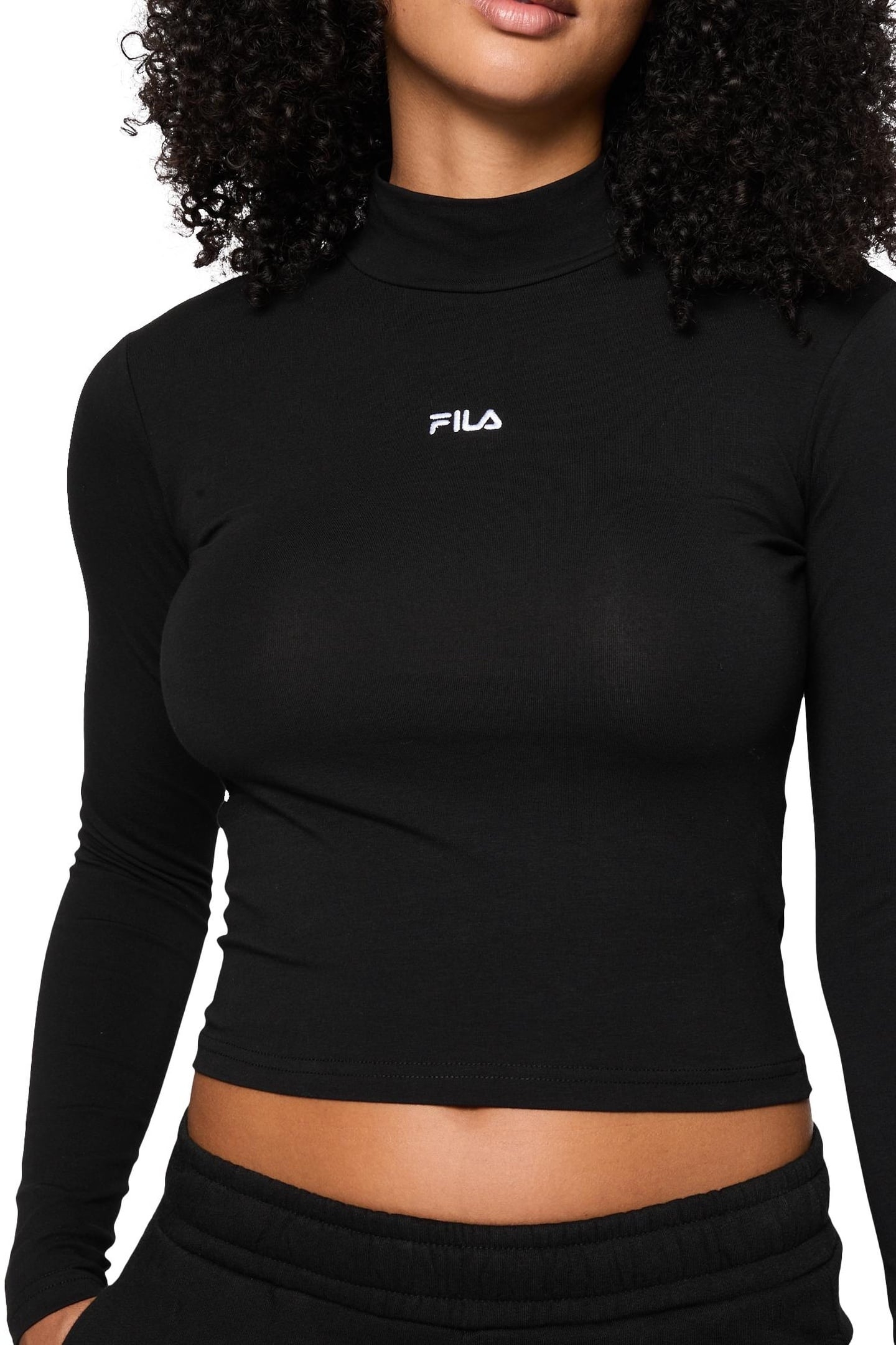 LINNUSE CROPPED TURTLE NECK BLACK 1