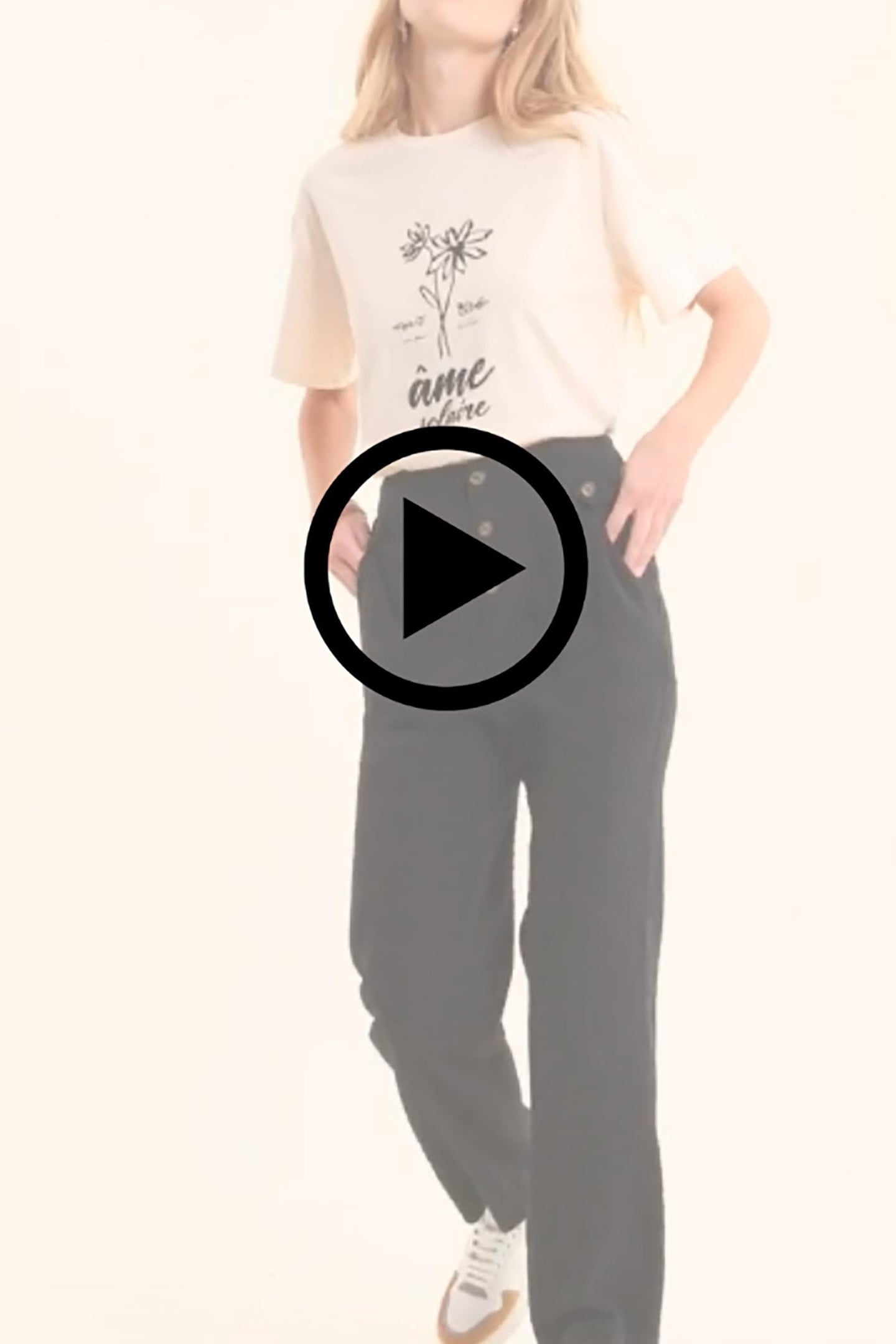 SHORT-SLEEVED ECRU FLORAL T-SHIRT ECRU 3