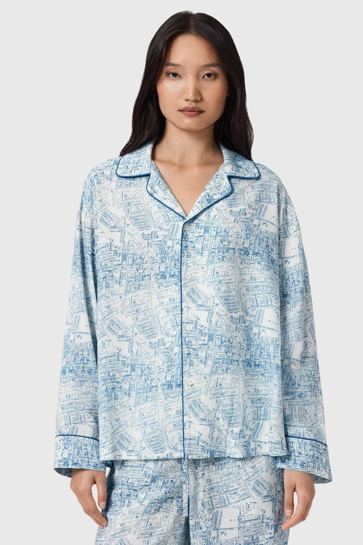 MAUDE PJ SET MAP BLUE 4