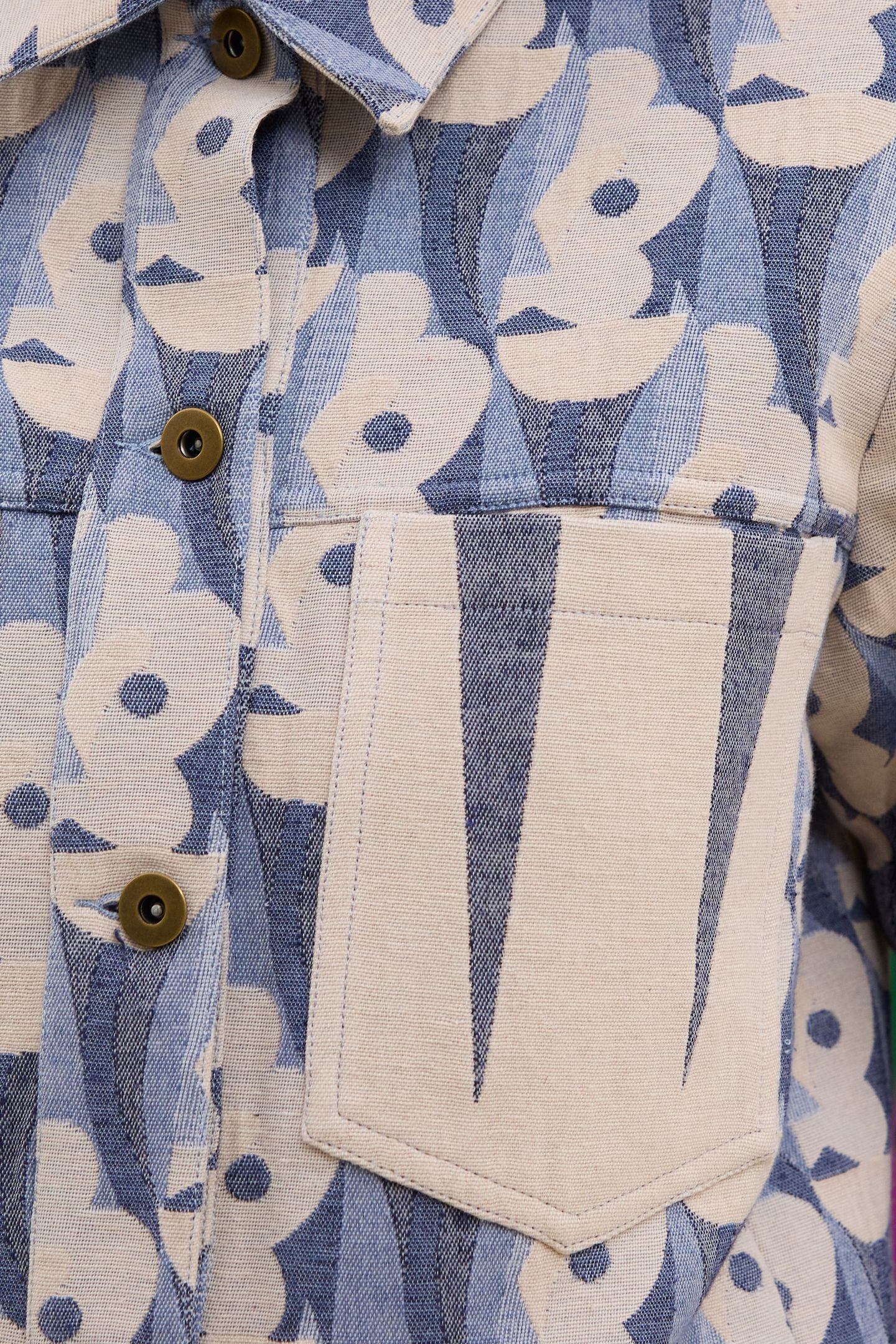 BLUE FLOWER JACQUARD JACKET SKY BLUE 7