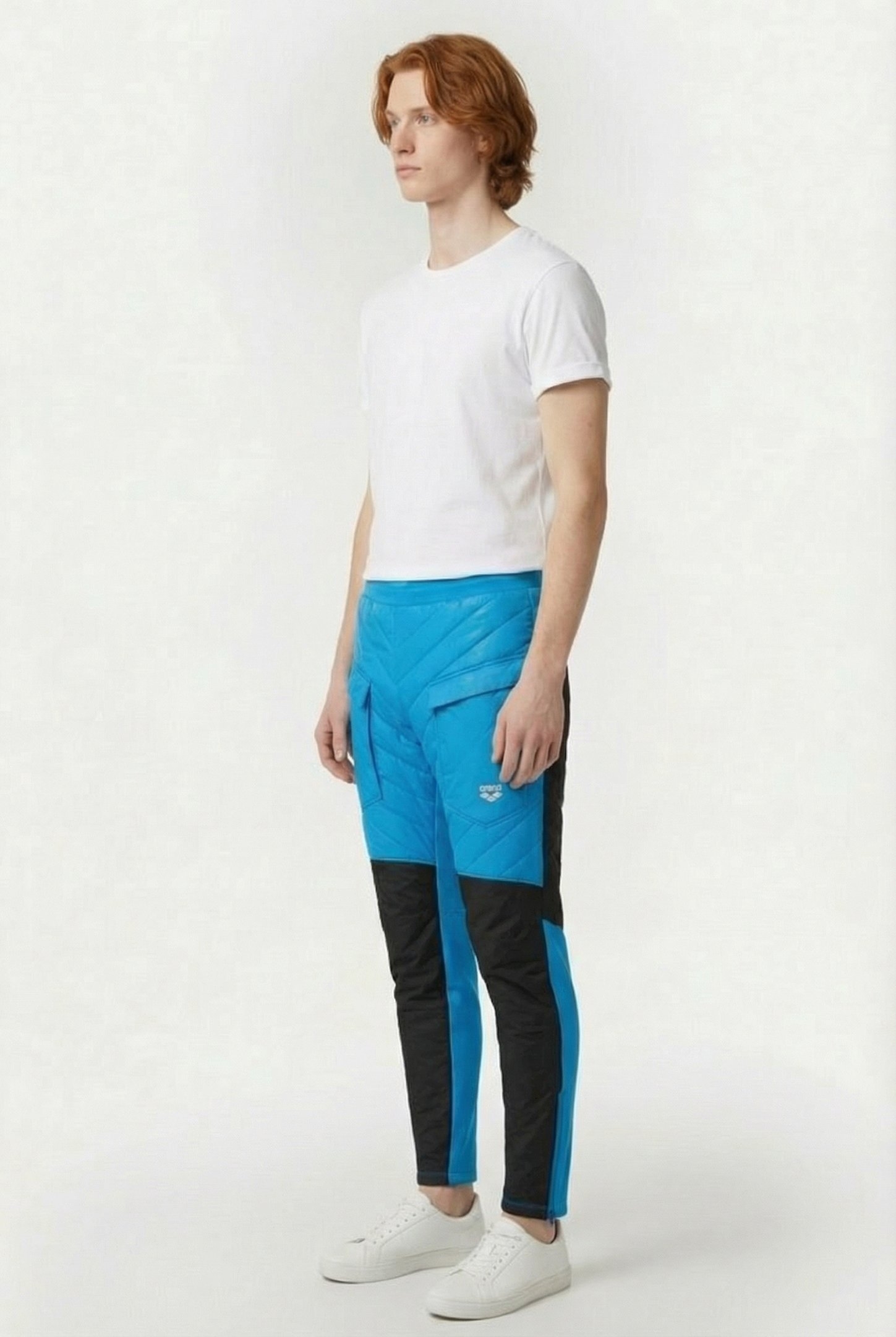 UNISEX HALF-QUILTED PANT CYAN BLACK 6