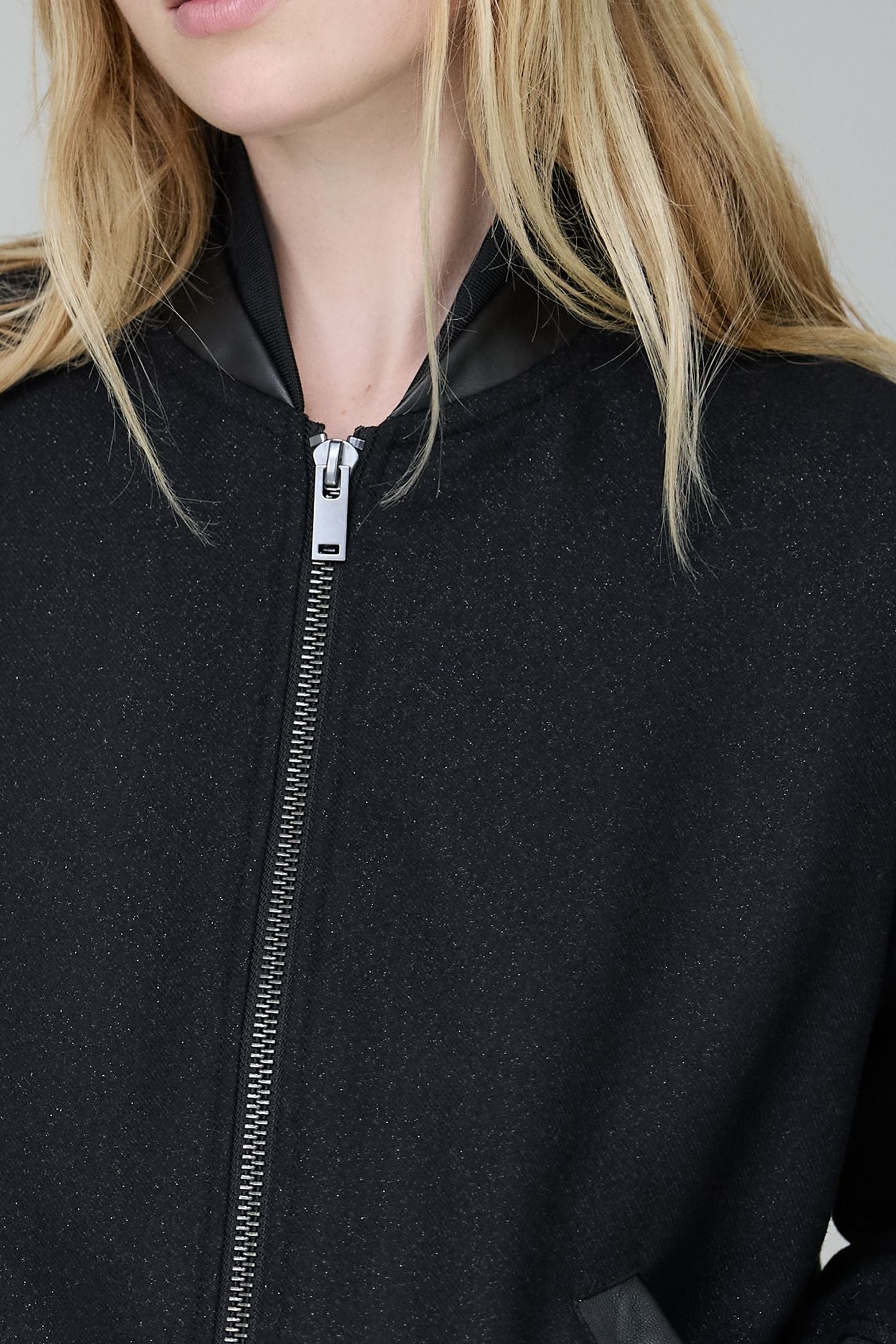 PURE EDITION-OVERSIZE SEQUINED BLACK BOMBER 6