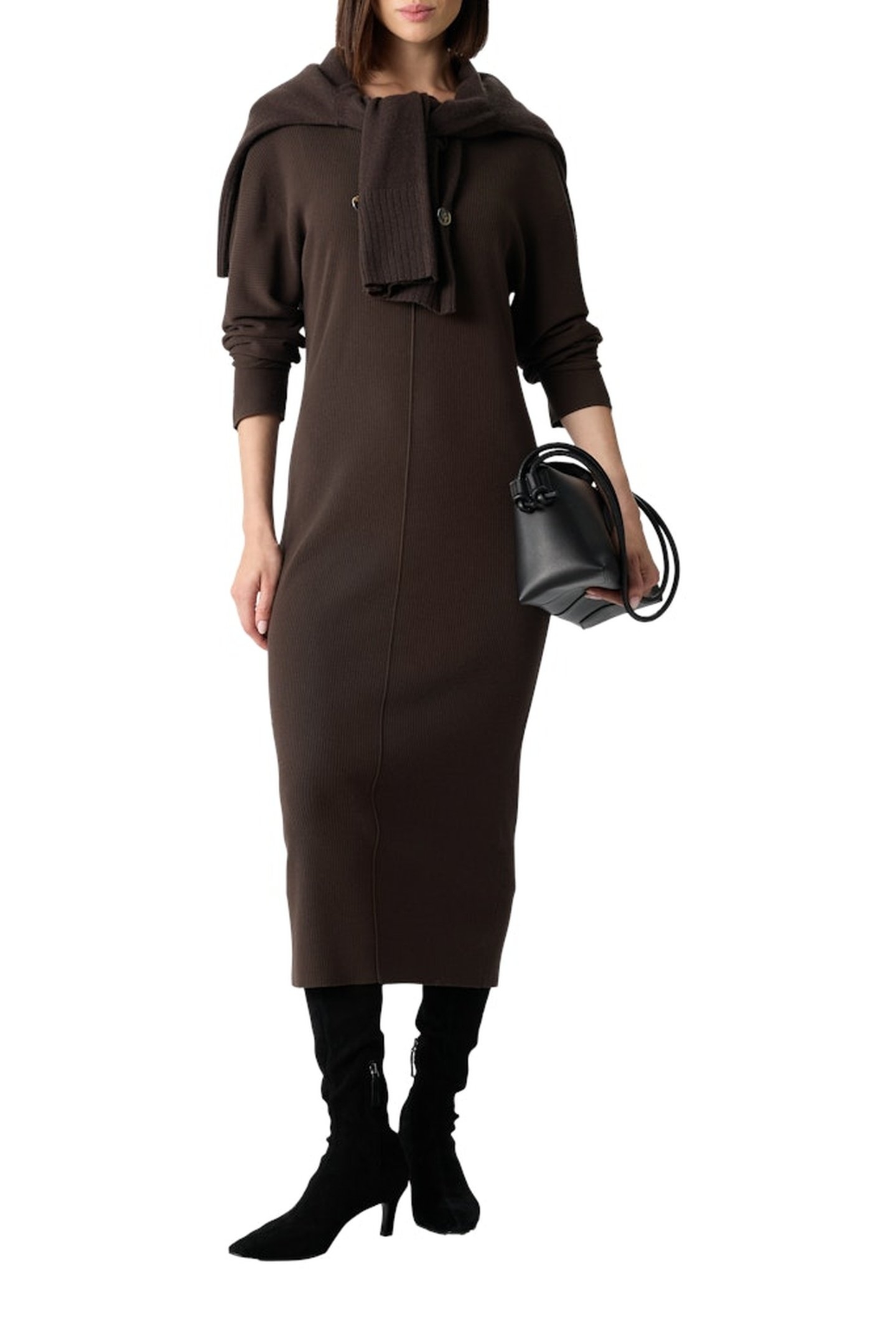 COMMA DRESSES BROWN-DARK 2