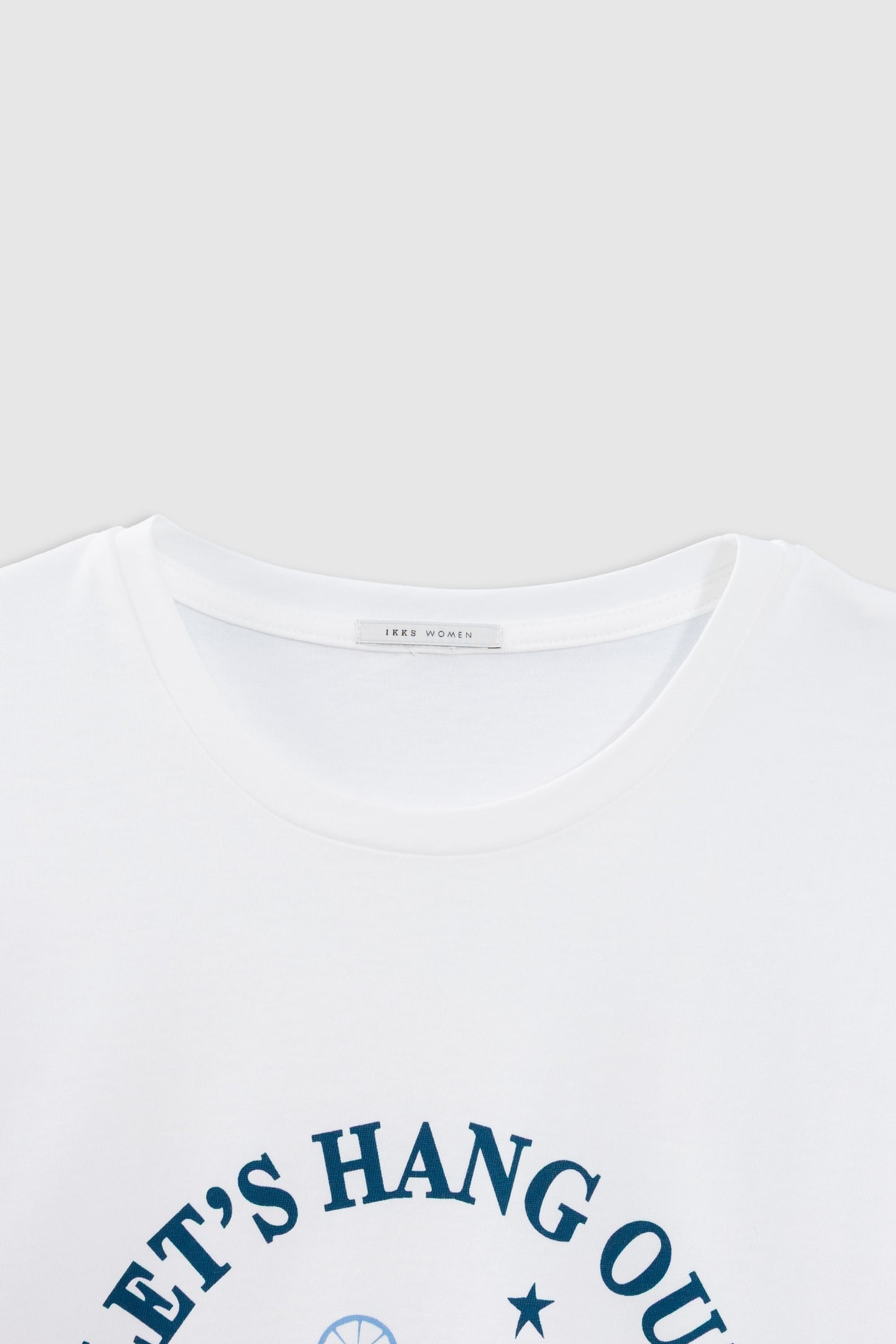 WHITE SHORT-SLEEVED T-SHIRT, COCKTAIL IMAGE SLOGAN 2