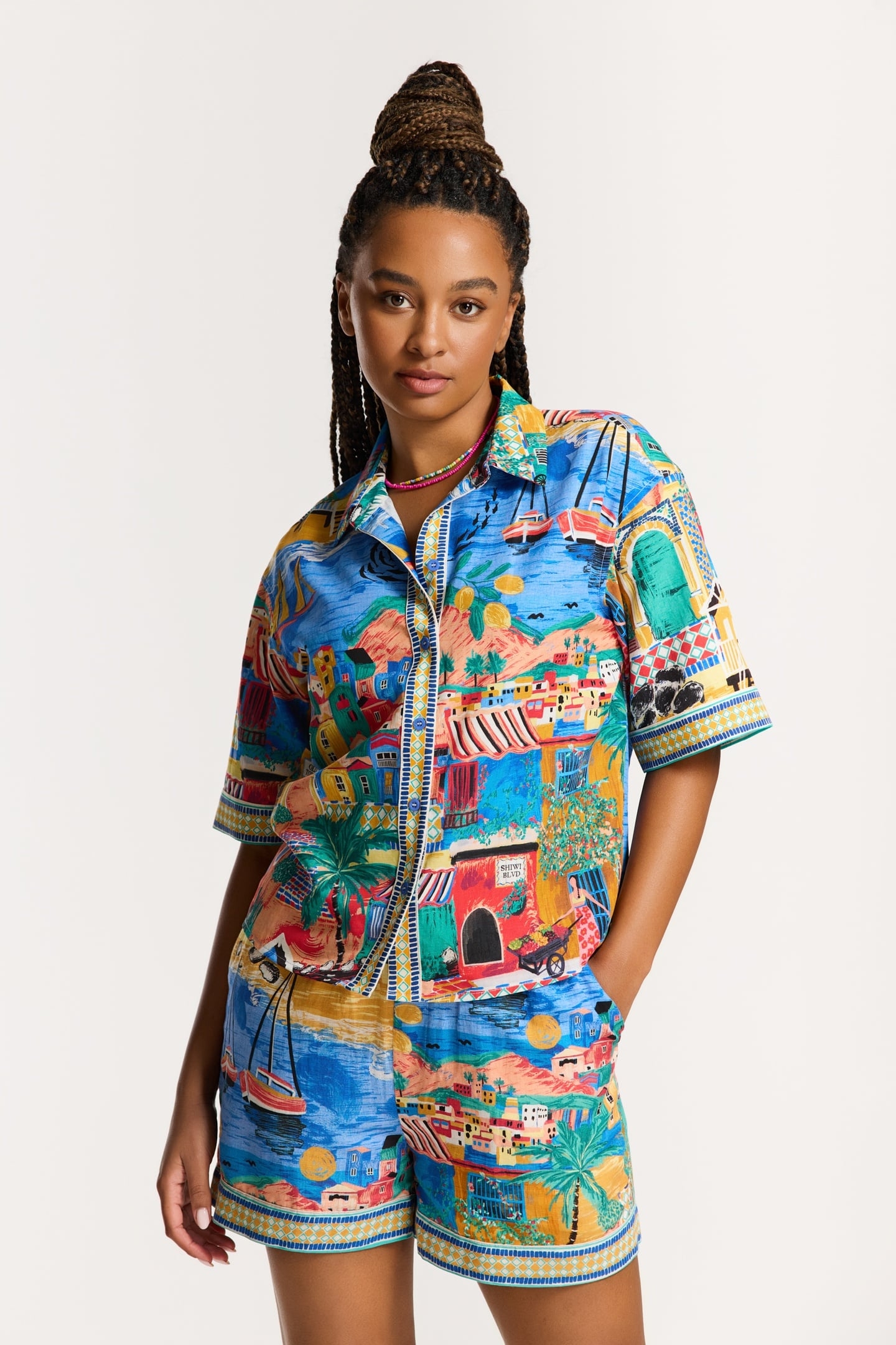 EMILY BLOUSE SHIWI ISLAND MULTI BRIGHT SHIWI ISLAND 2