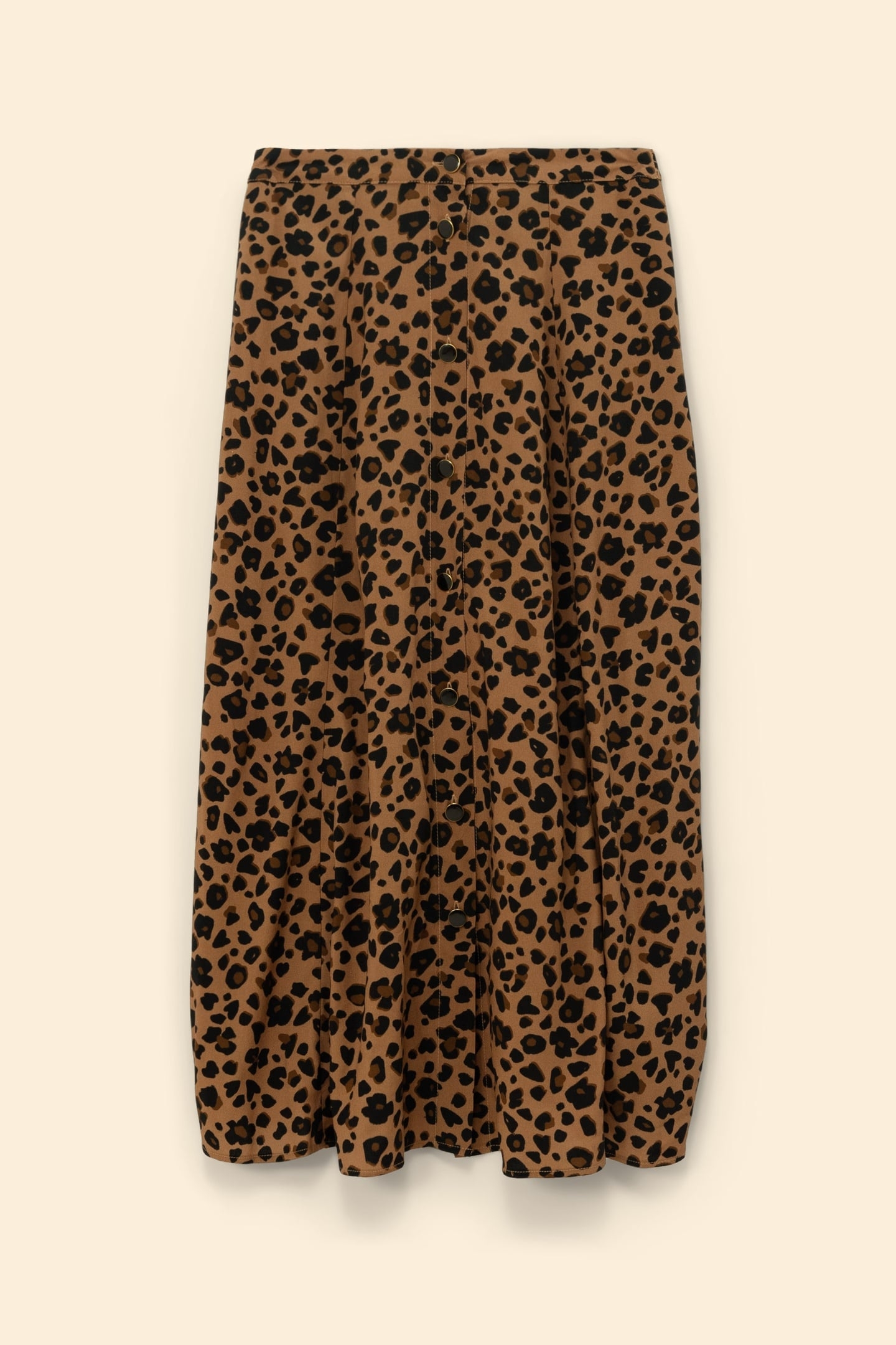 LEOPARD PRINT MIDI SKIRT CAMEL 6