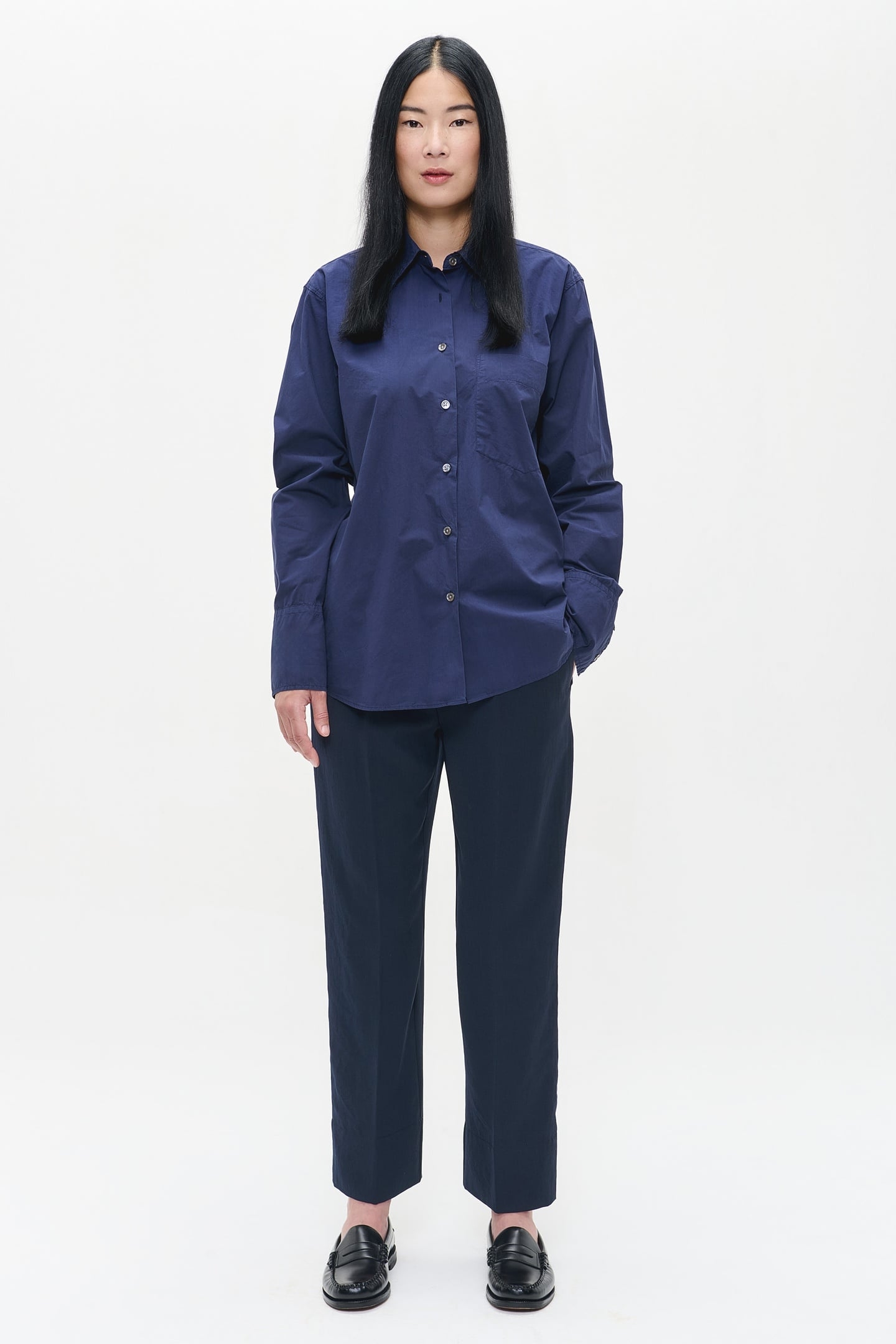 POPLIN SHIRT MIDNIGHT BLUE 1