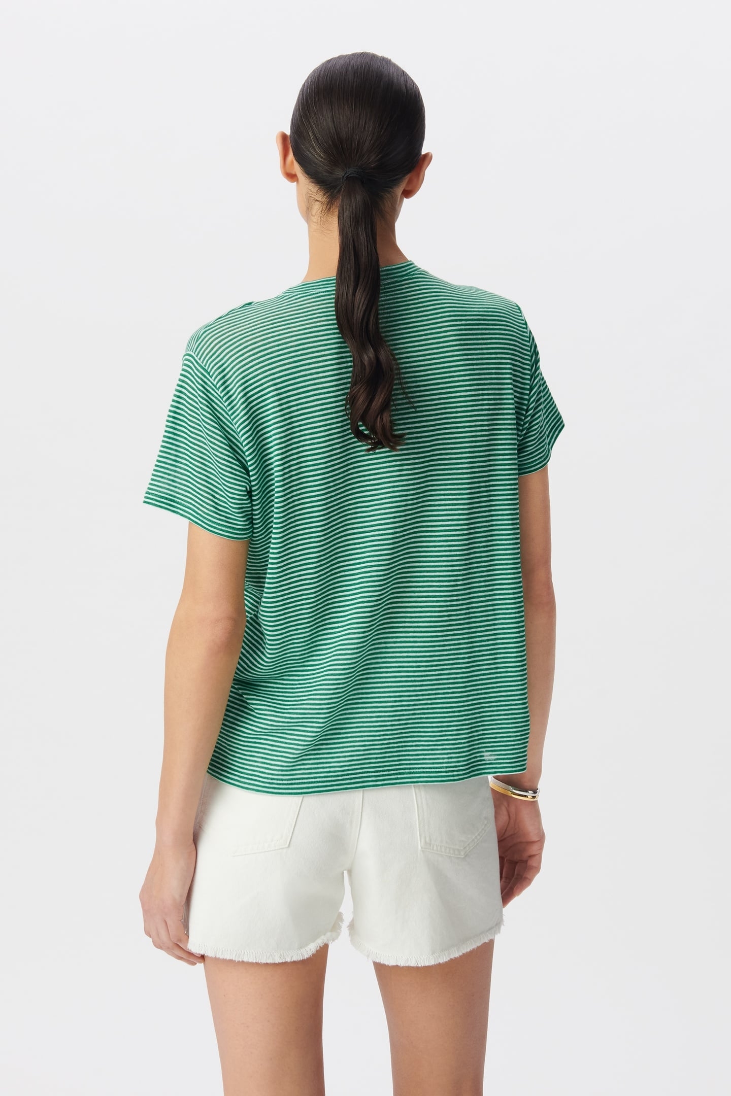 TEE-SHIRT SAILOR GREEN MESSAGE VELOUR 3