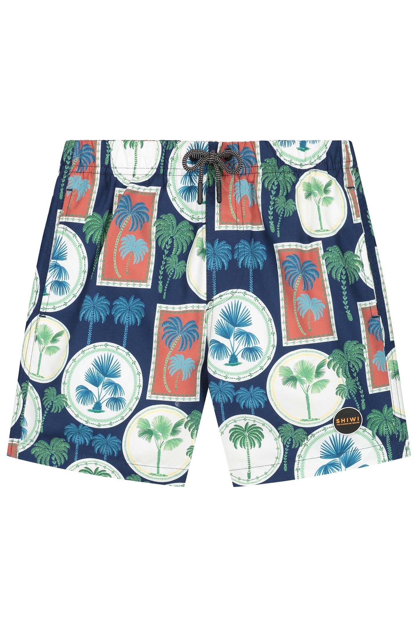 BOYS SWIM SHORTS PAINTED PALM ROYAL BLUE 1