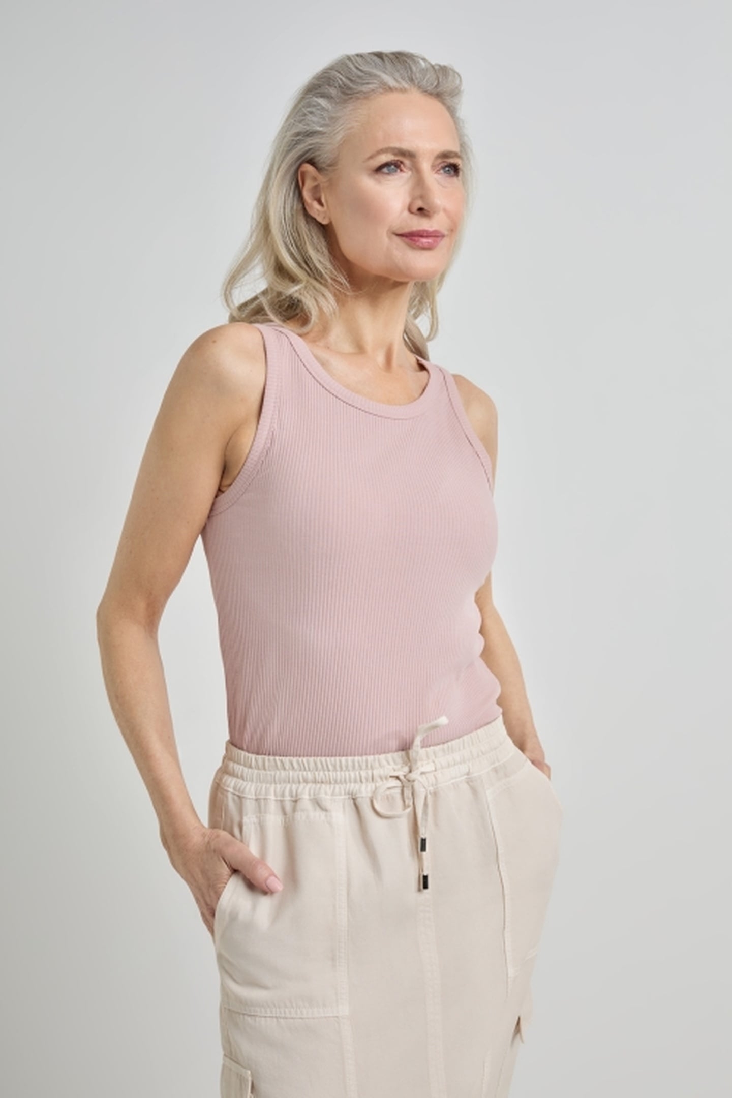 DOUTZEN TANK TOP MAUVE 1