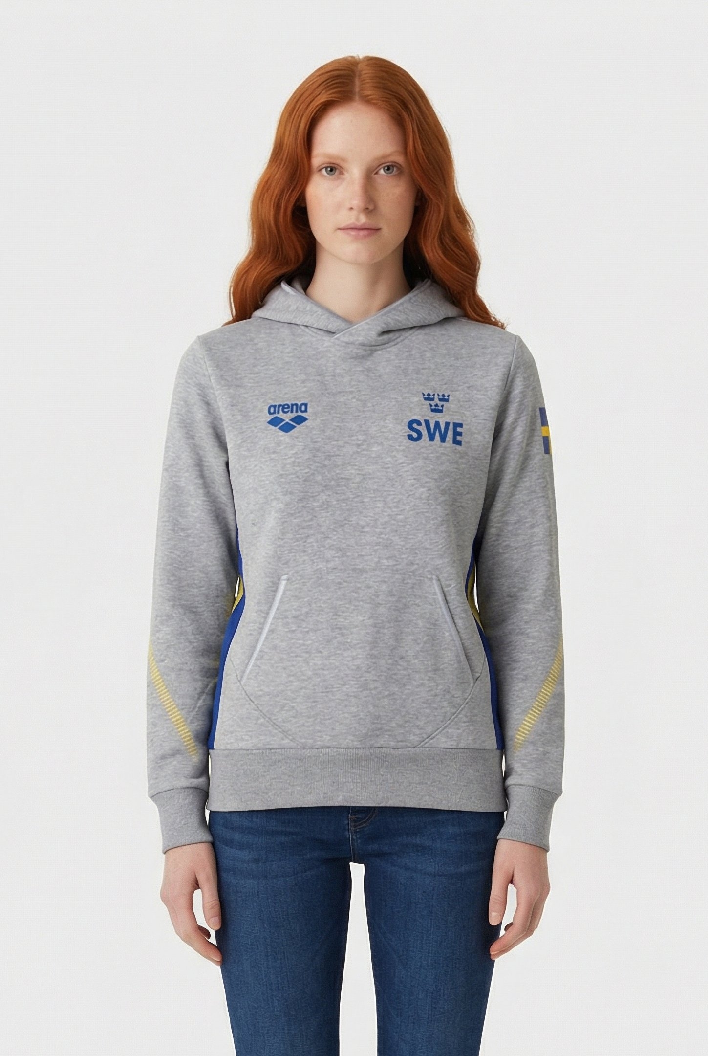 UNISEX SWEDEN HOODIE MEDIUM GREY MELANGE ROYAL 1