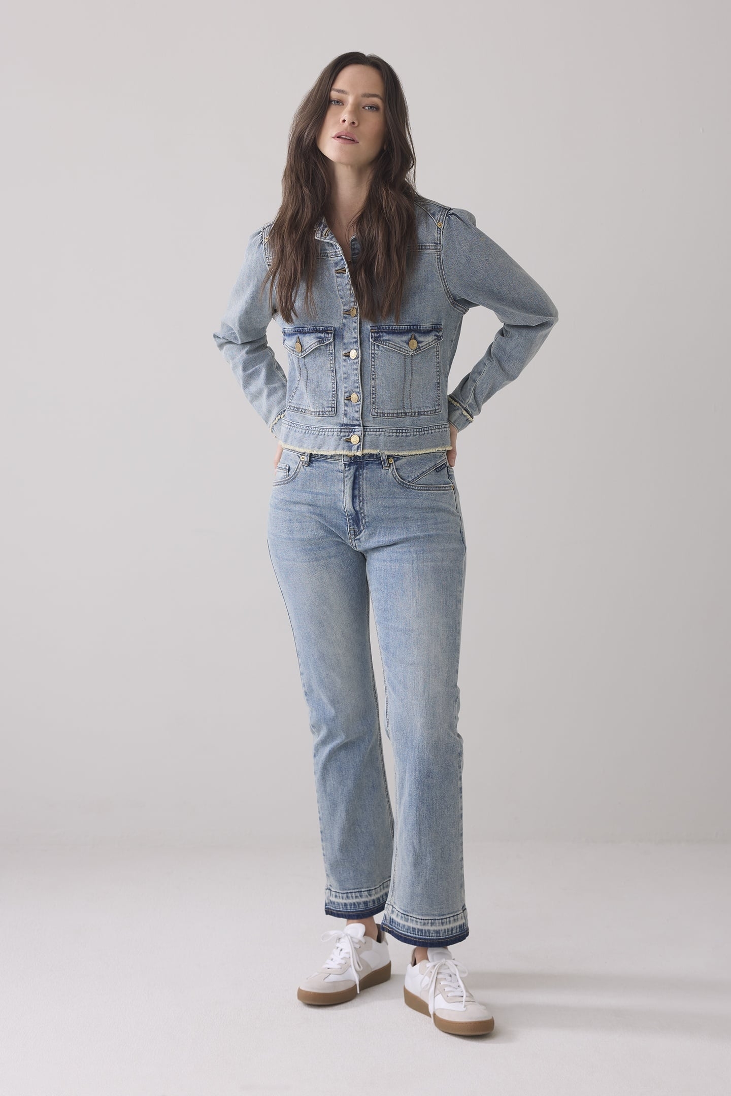 SLIM JACKET LIGHT WEIGHT COTTON VINTAGE BLUE DENIM 1