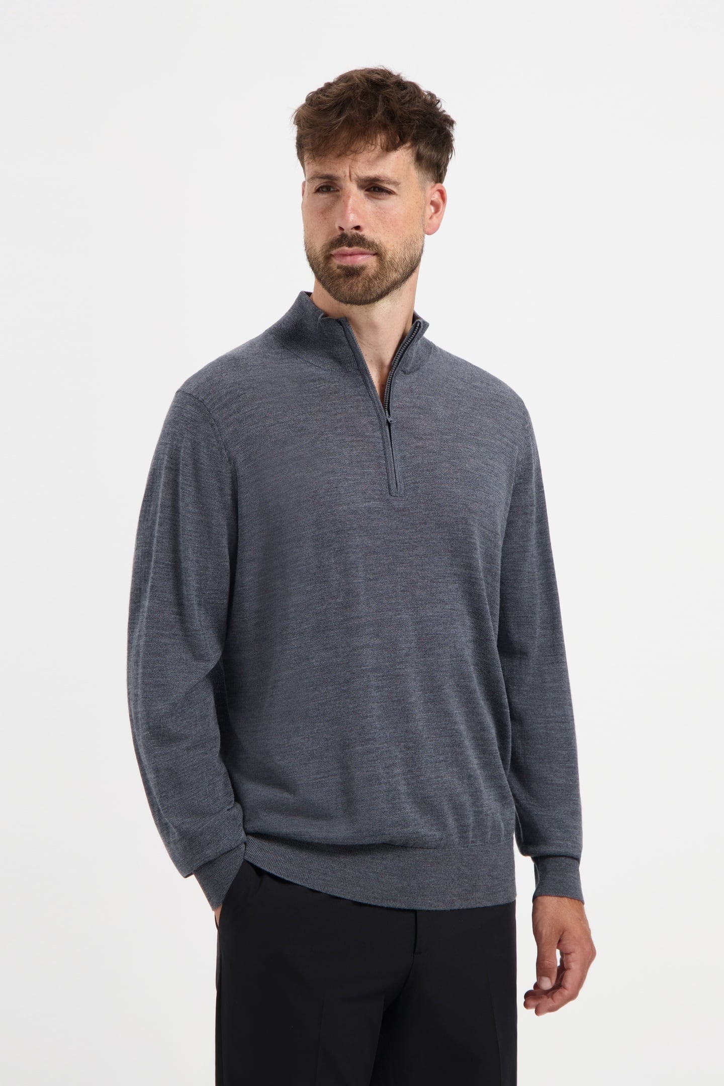ZIP UP 100% MERINO STORM GREY 2