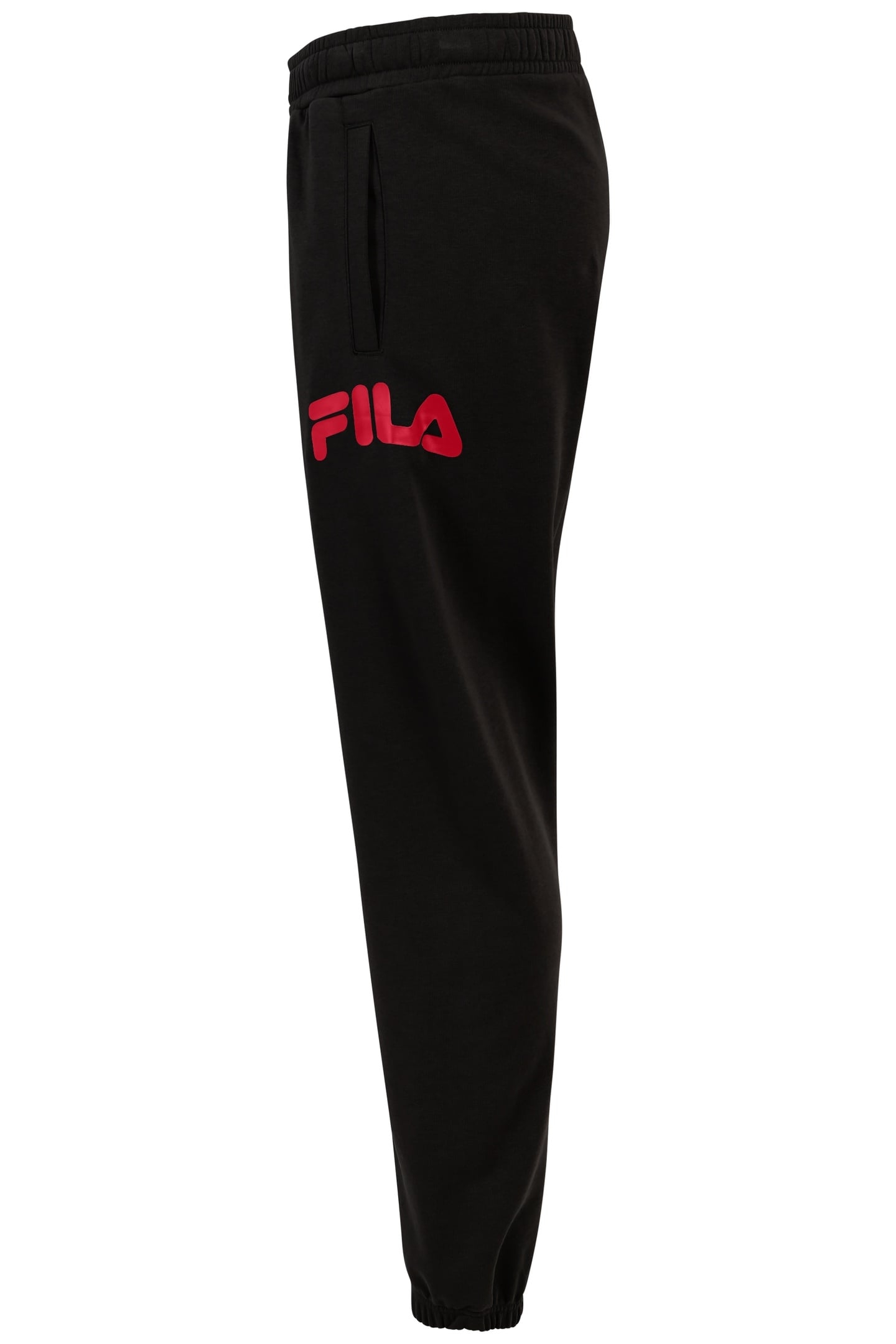 LAGESSE LOOSE SWEAT PANTS BLACK-TRUE RED 7