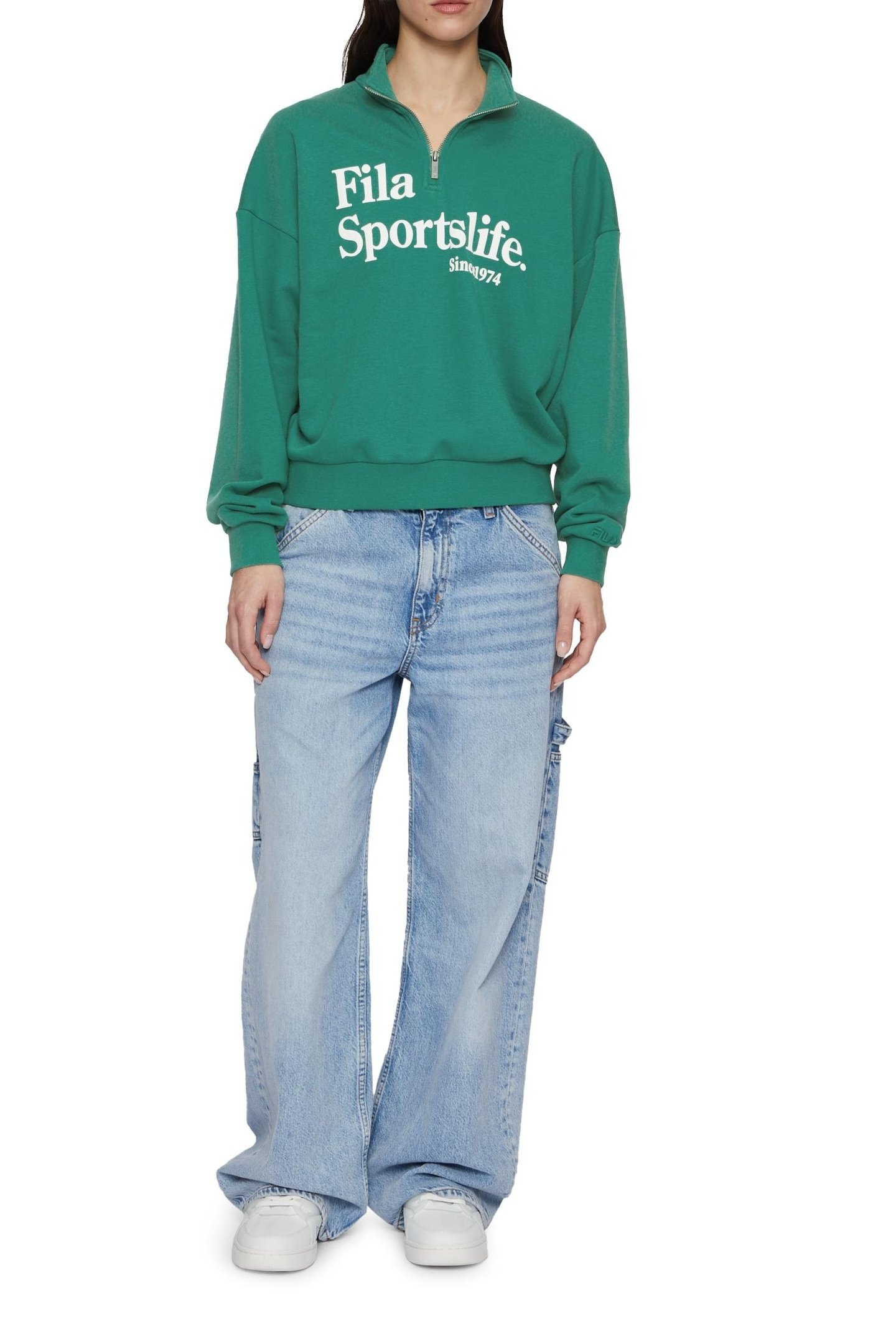 LACHY OVERSIZED HALF ZIP SWEATER FIR 1