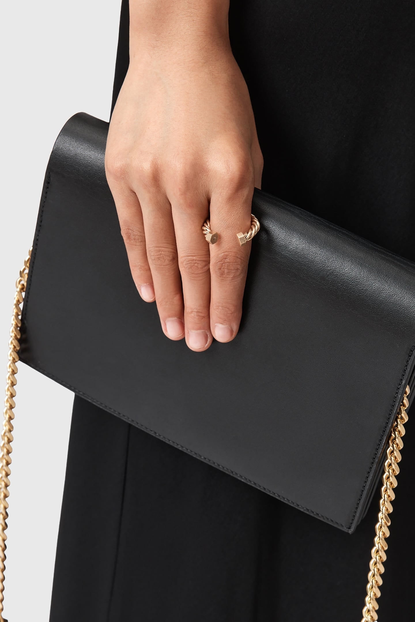 NIA ROPE CHAIN RING WARM BRASS MIX 5