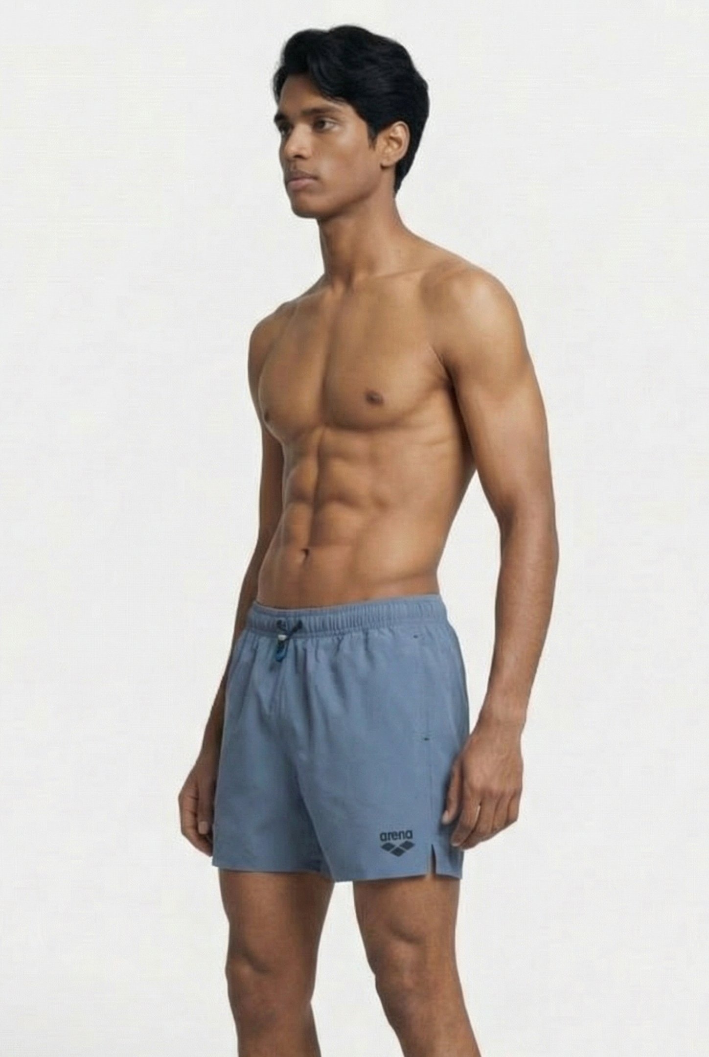 MEN'S ARENA EVO BEACH SHORT SOLID GREY BLUE 3