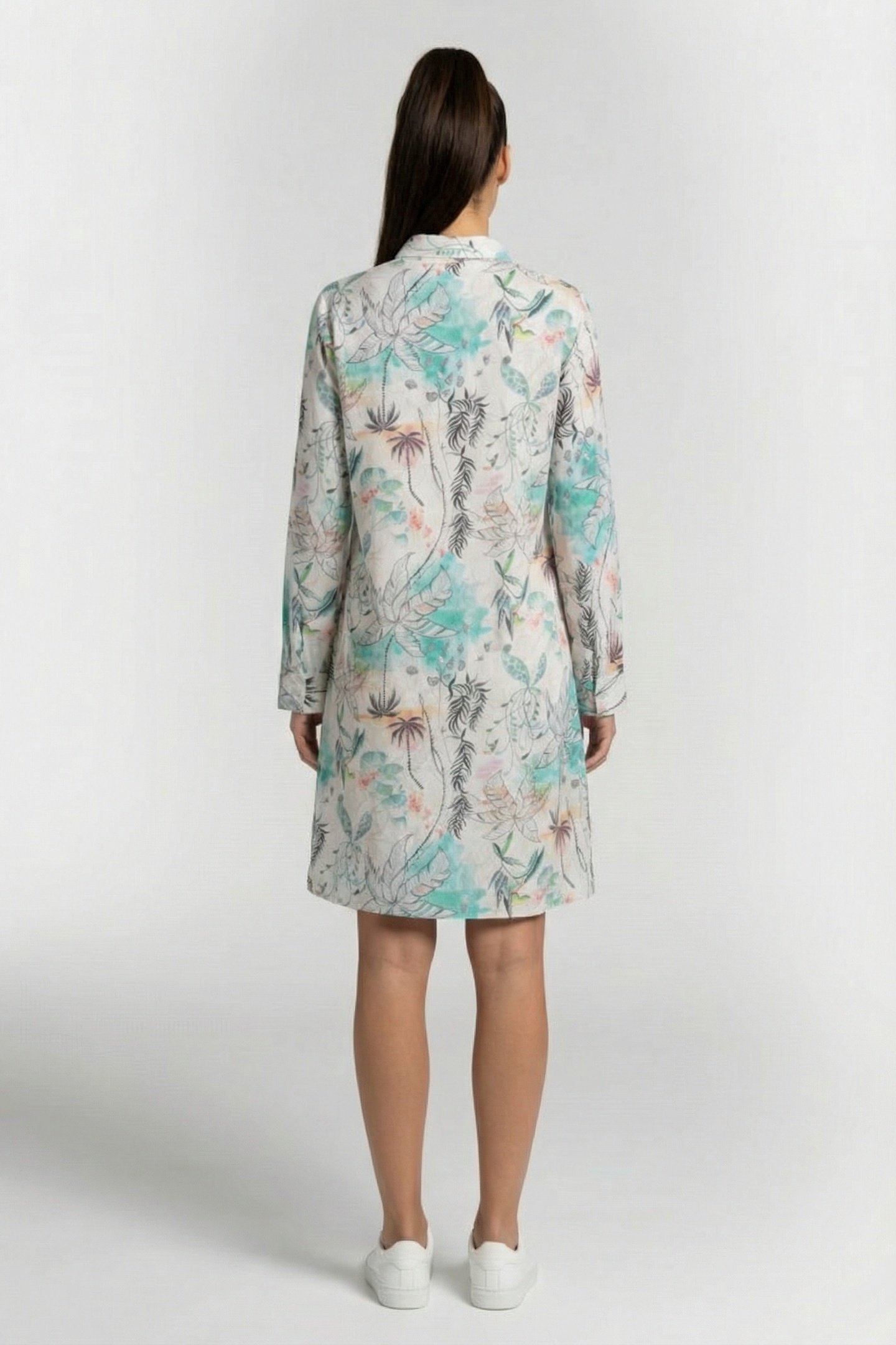 TUNIC CHILL OUT IN OFFWHITE WITH PALM FESTIVAL PRINT. 2