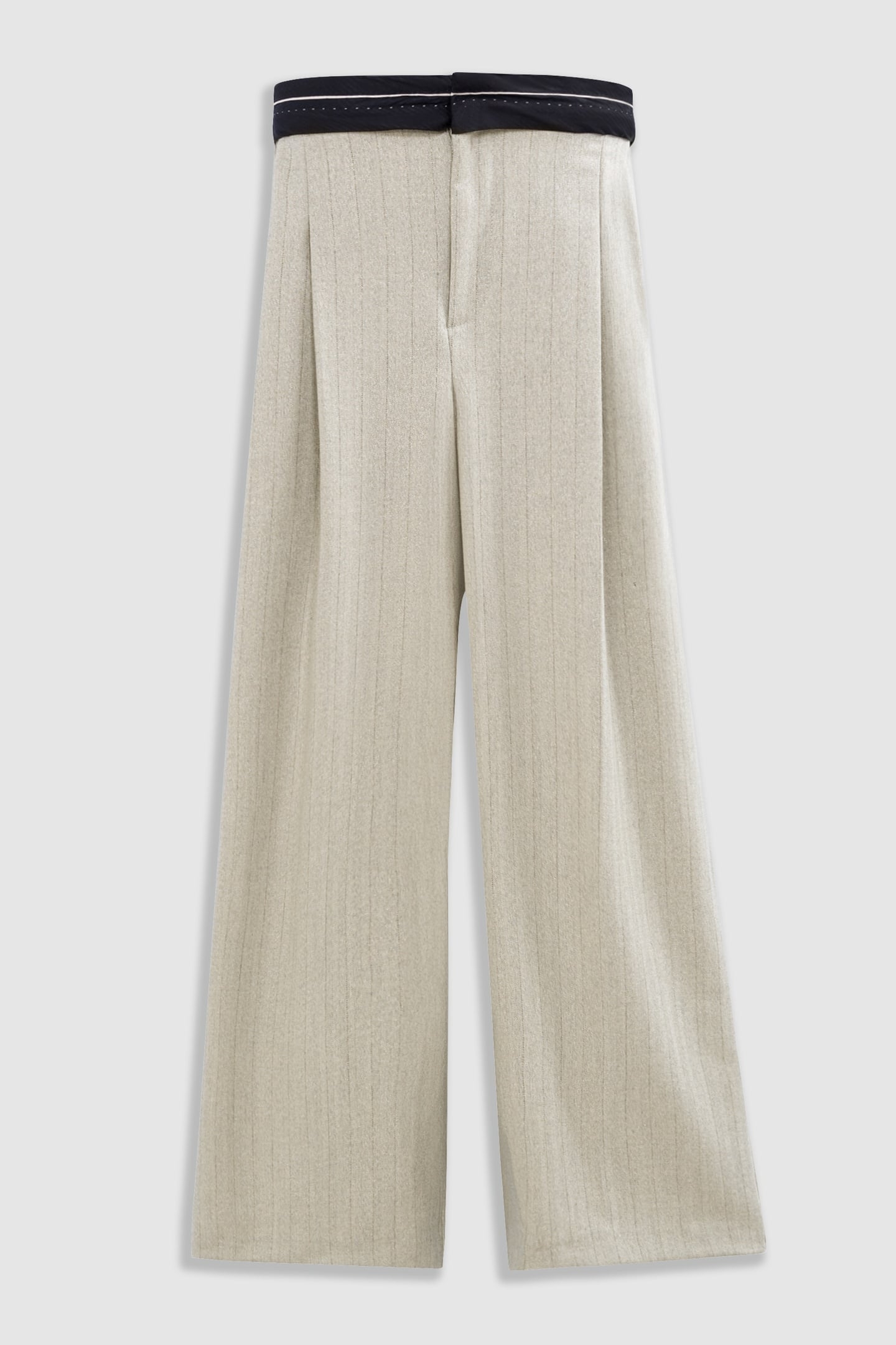 GREY SUIT PANTS WITH LUREX STRIPE PATTERN 4