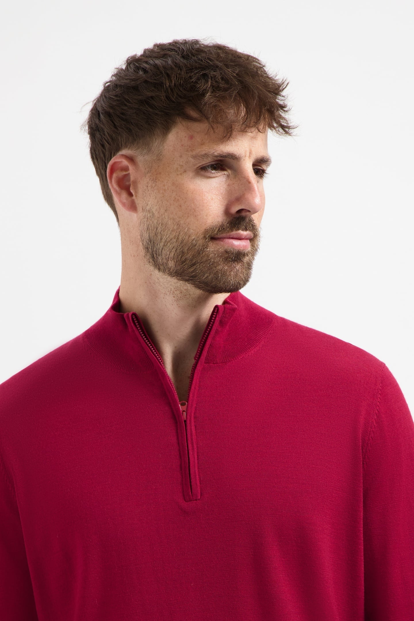 ZIP UP 100% MERINO EMBER RED 3
