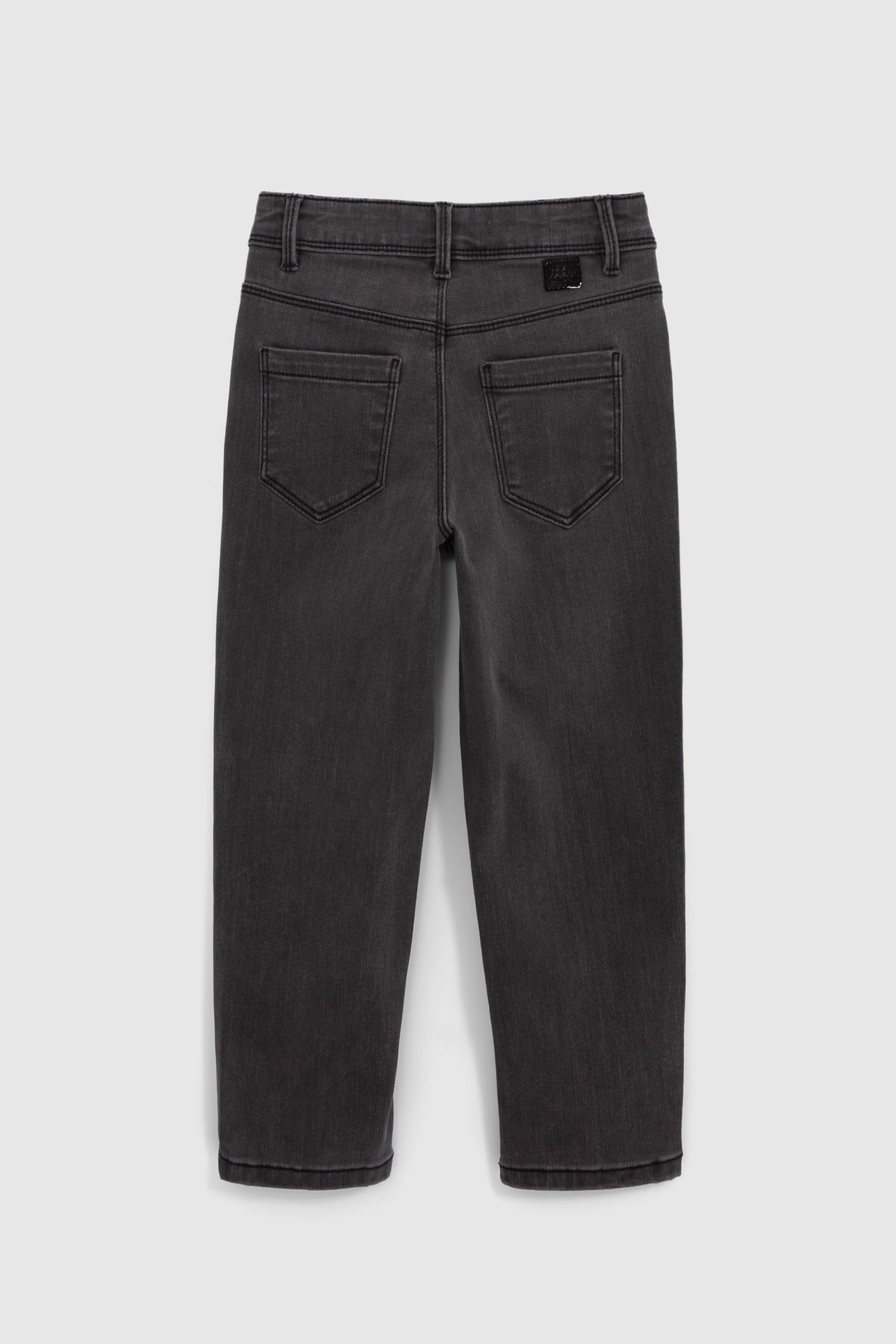 MOM WASHED BLACK JEANS WITH GIRL STUDS 2