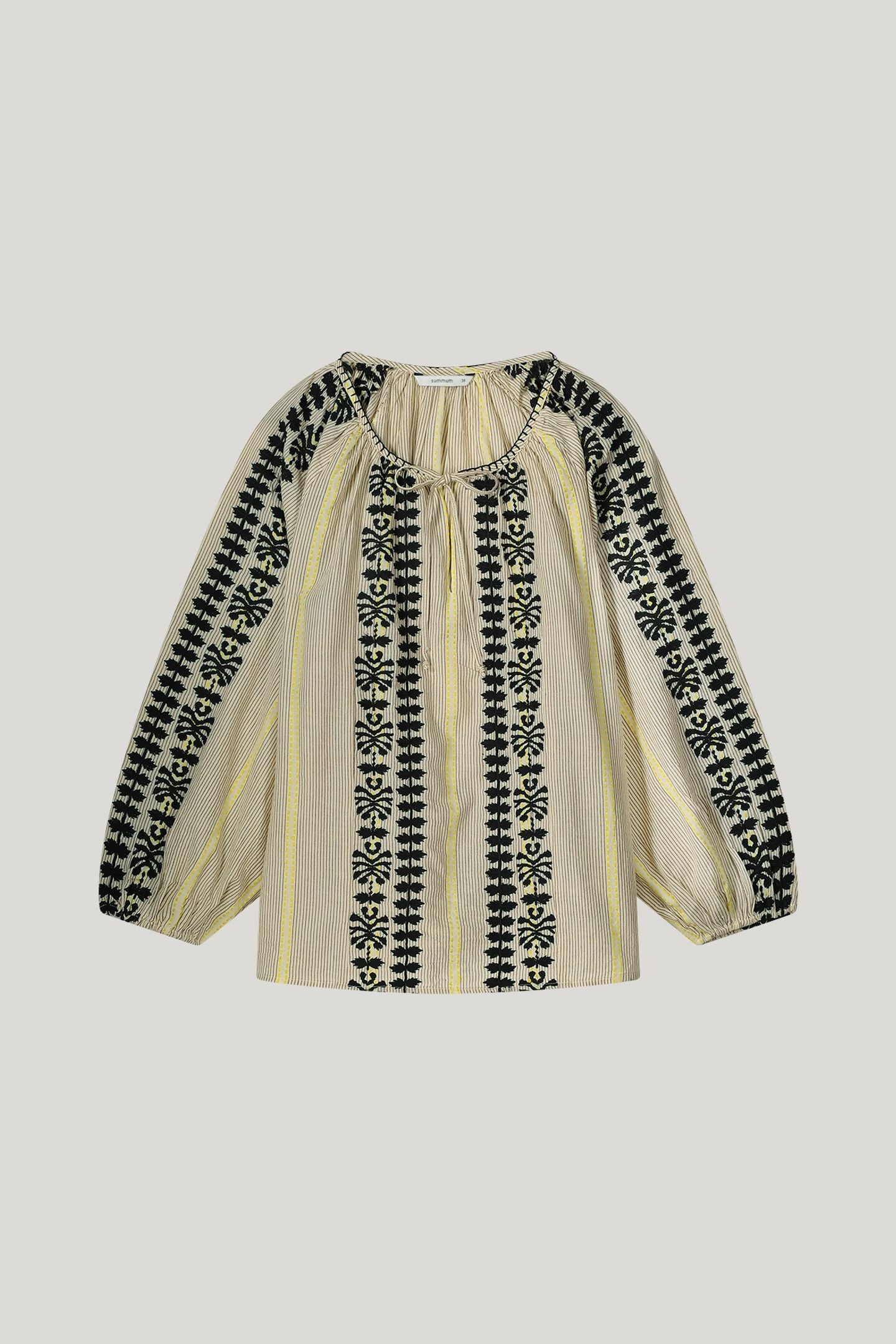 LONGSLEEVE TOP MOMOSA STRIPE PEBBLE BEIGE 4