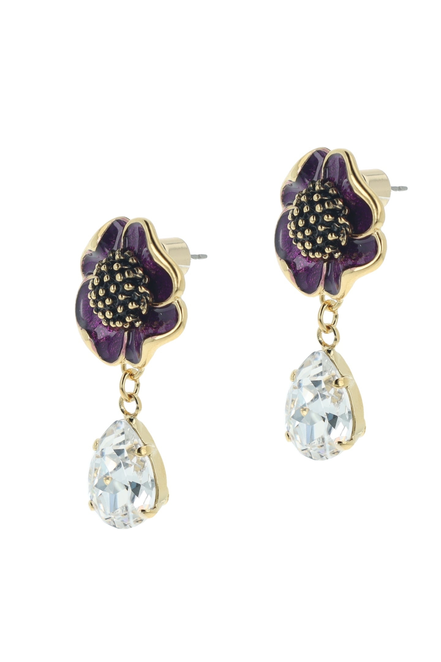 PURPLE POPPY EARRINGS 2