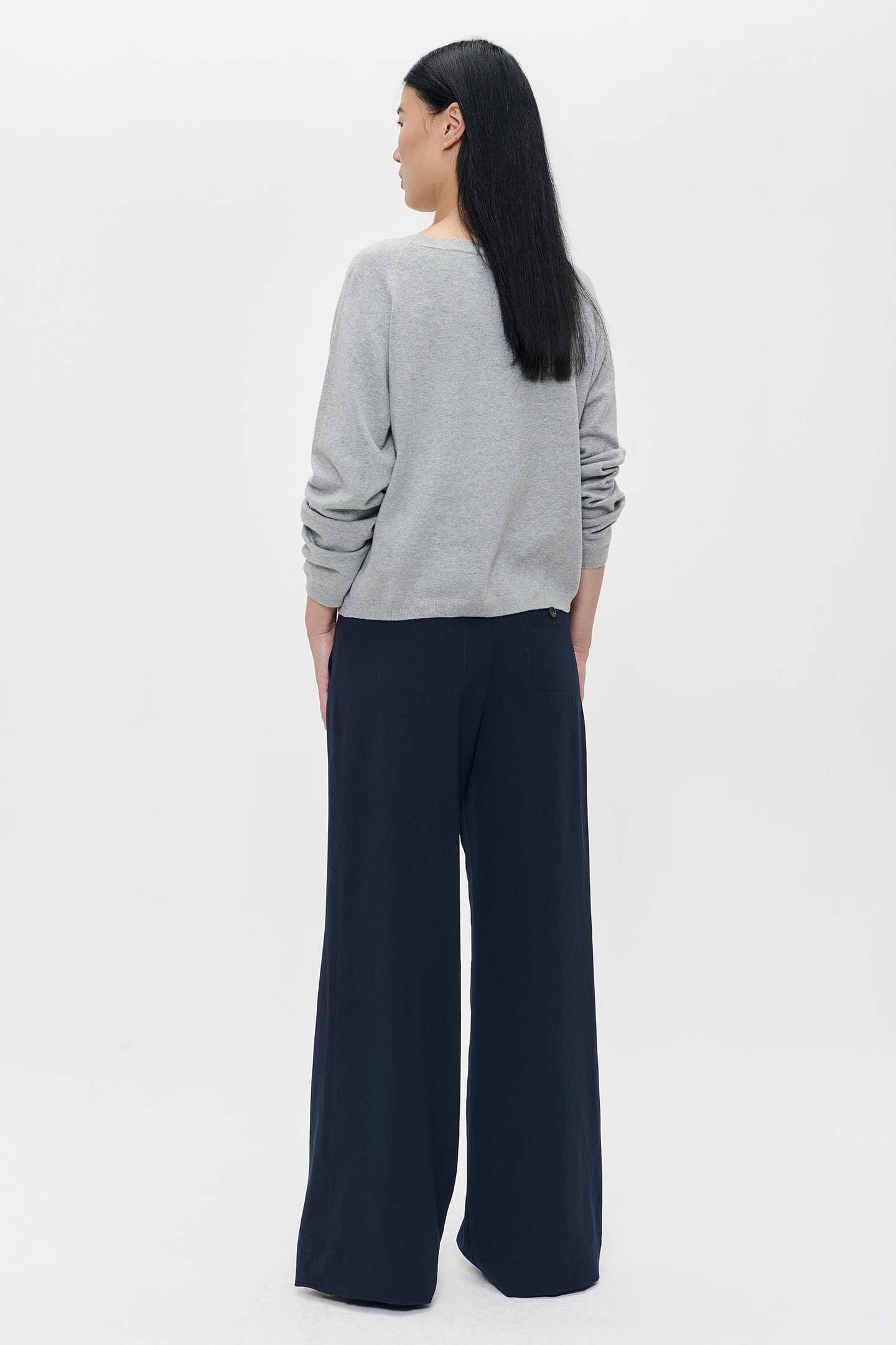 CASHMERE BOATNECK TOP LIGHT GREY MELANGE 3