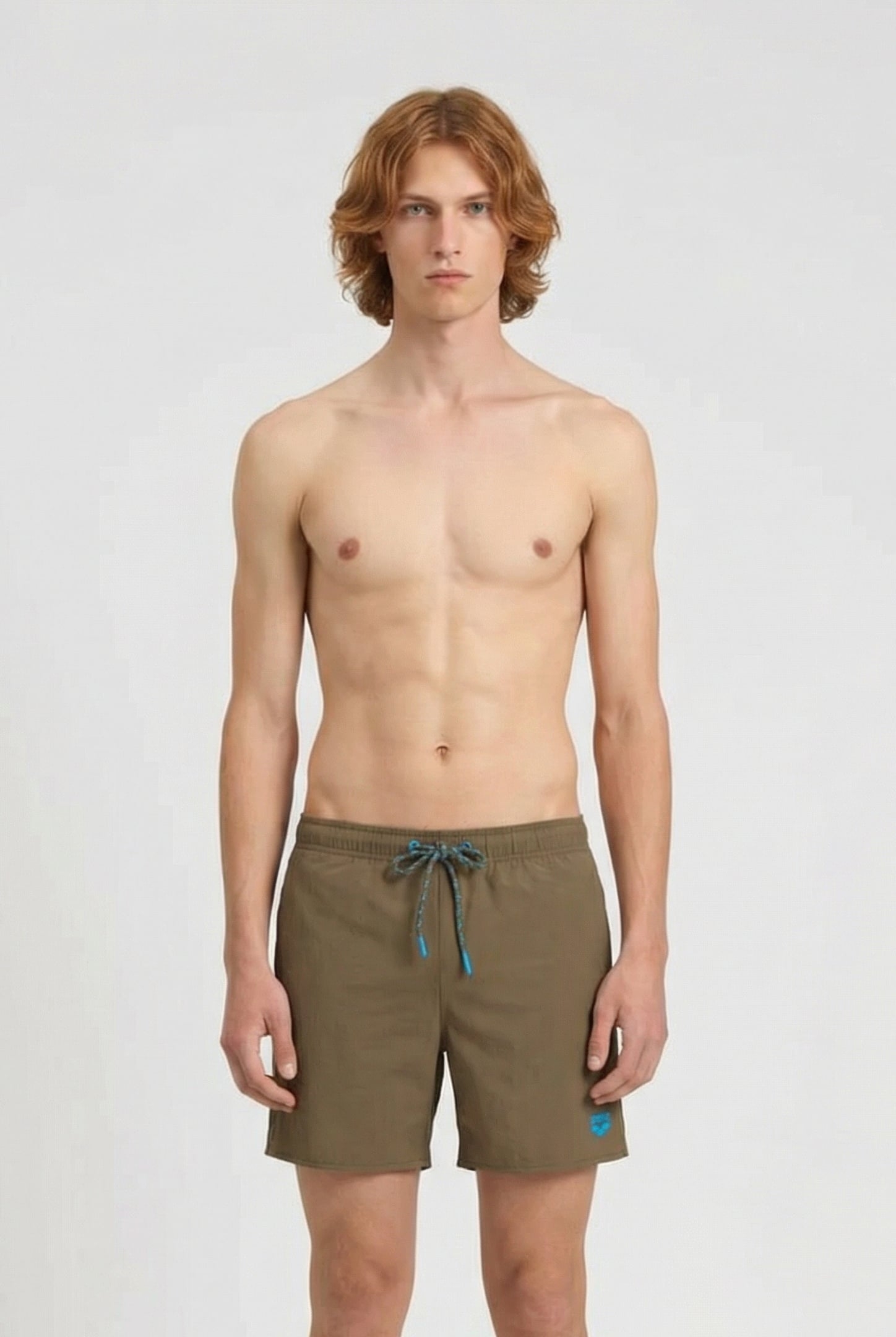 MEN'S ARENA PRO_FILE BEACH BOXER DARK OLIVE-TURQUOISE 1