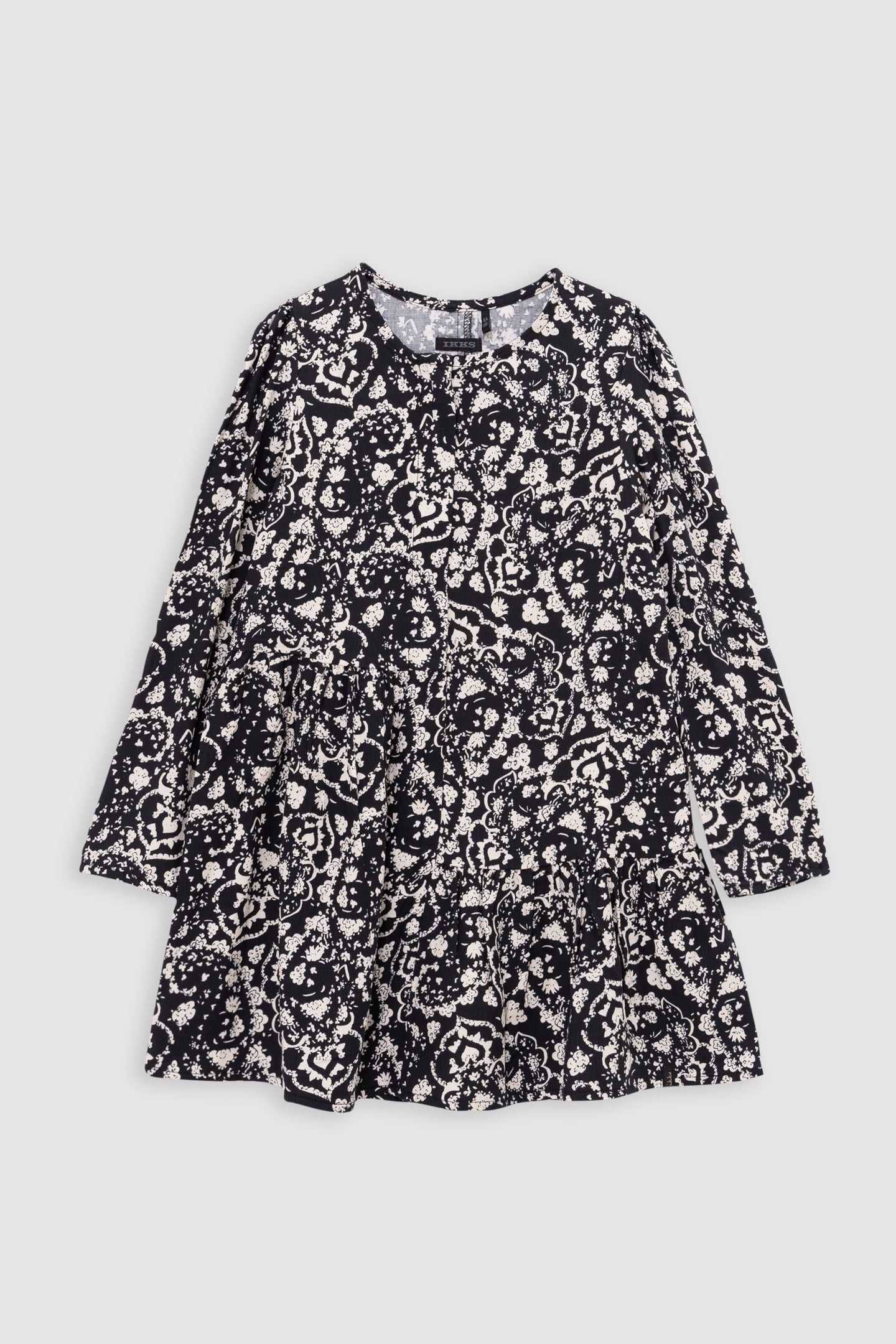GIRL'S 2-IN-1 BLACK ROCK FLORAL DRESS AND SOFT GILET 3