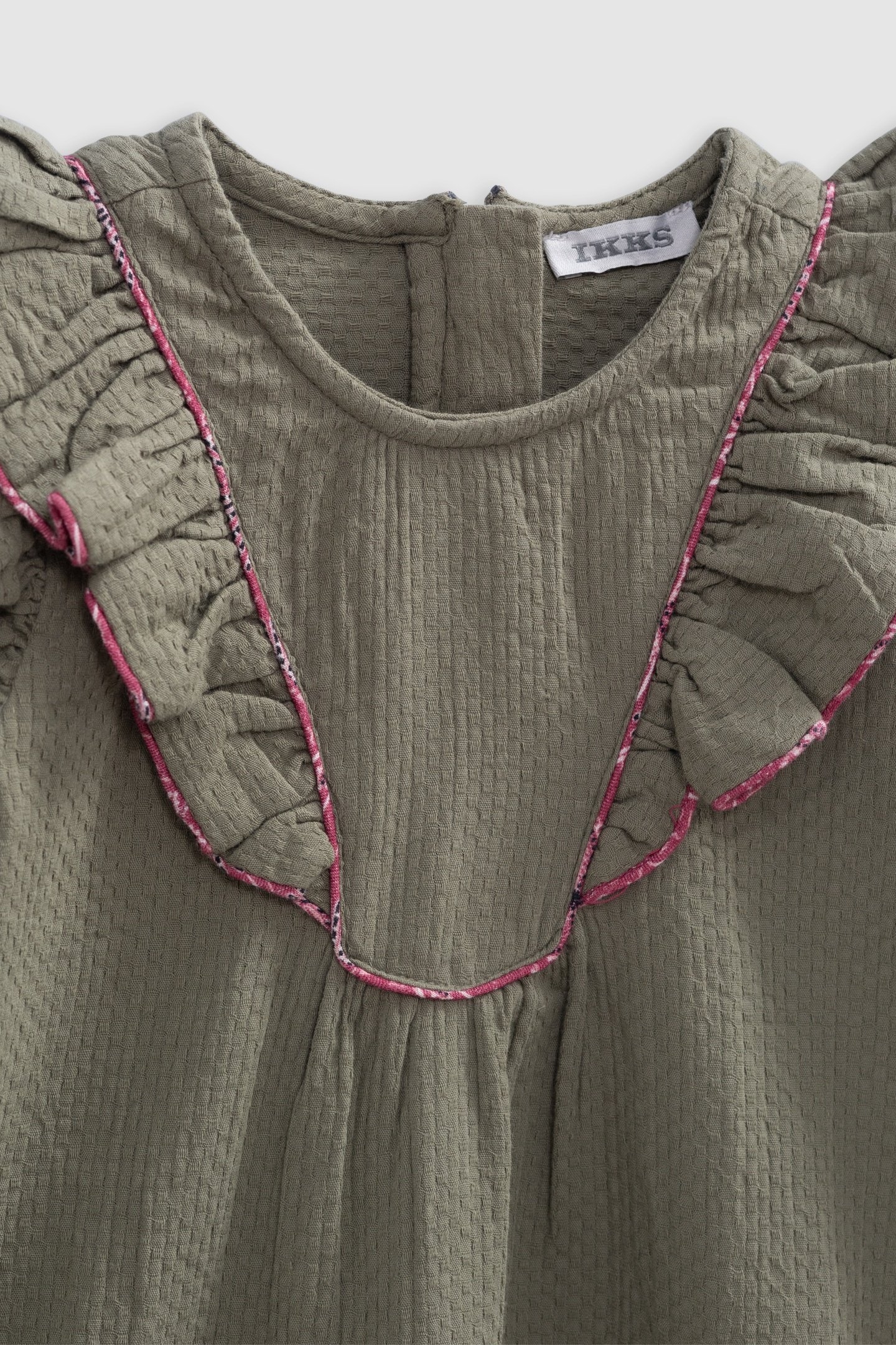 KHAKI DRESS WITH PALM-TREE PRINT HEADBAND 4