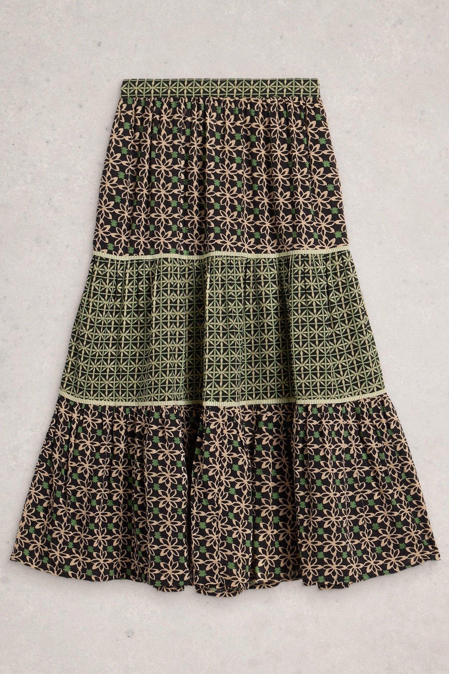 MABEL MIXED PRINT SKIRT BLACK MULTI 3