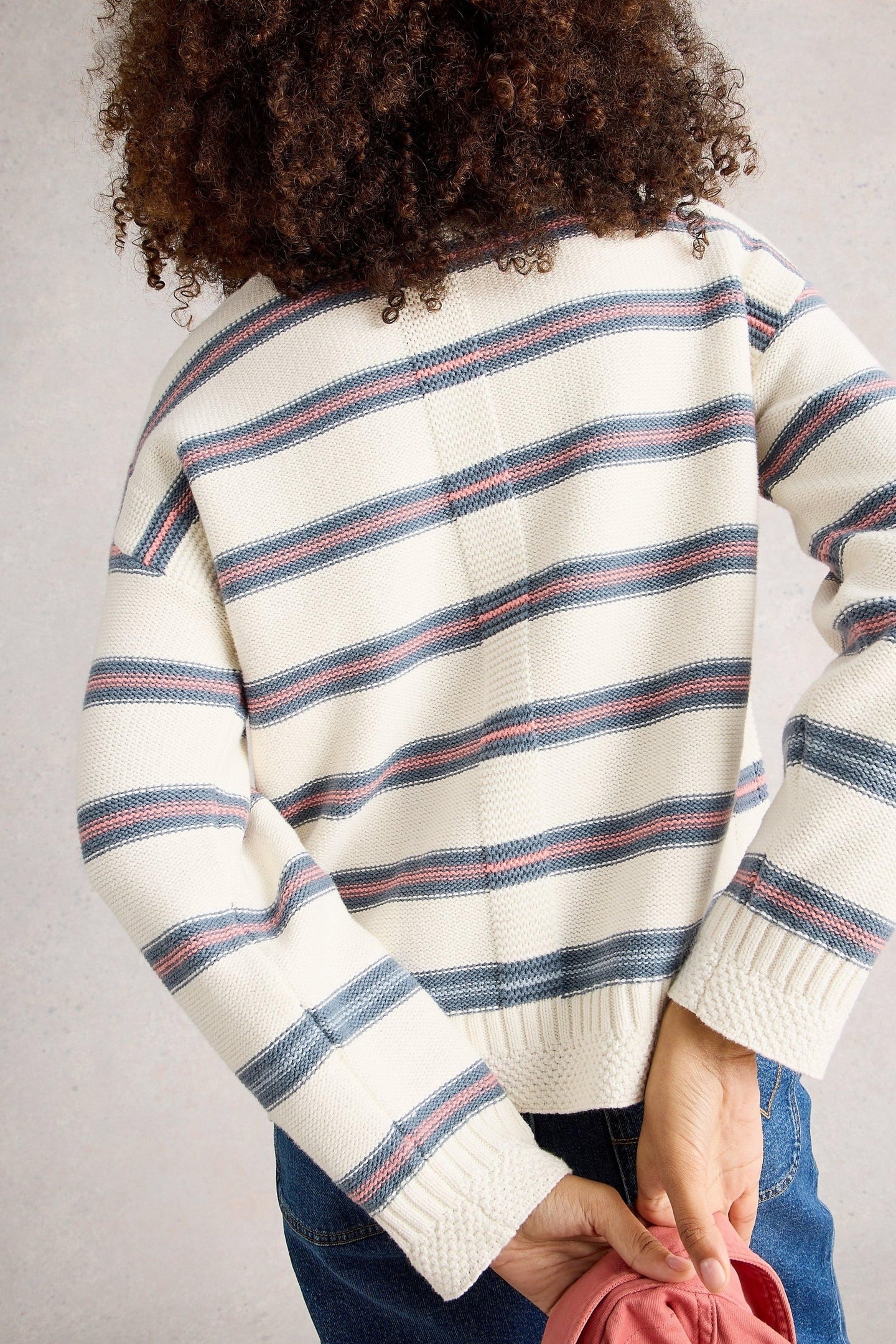 VICTORIA STRIPE JUMPER IVORY MULTI 2