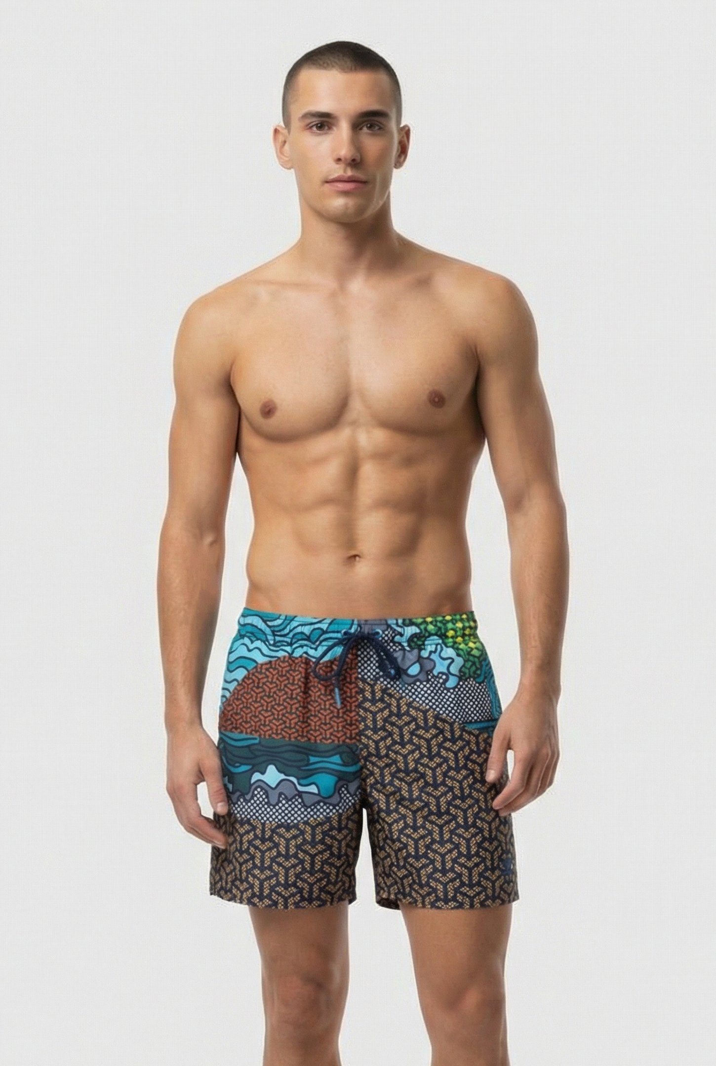 MEN'S BEACH BOXER PLACED SKY&BEACH 1