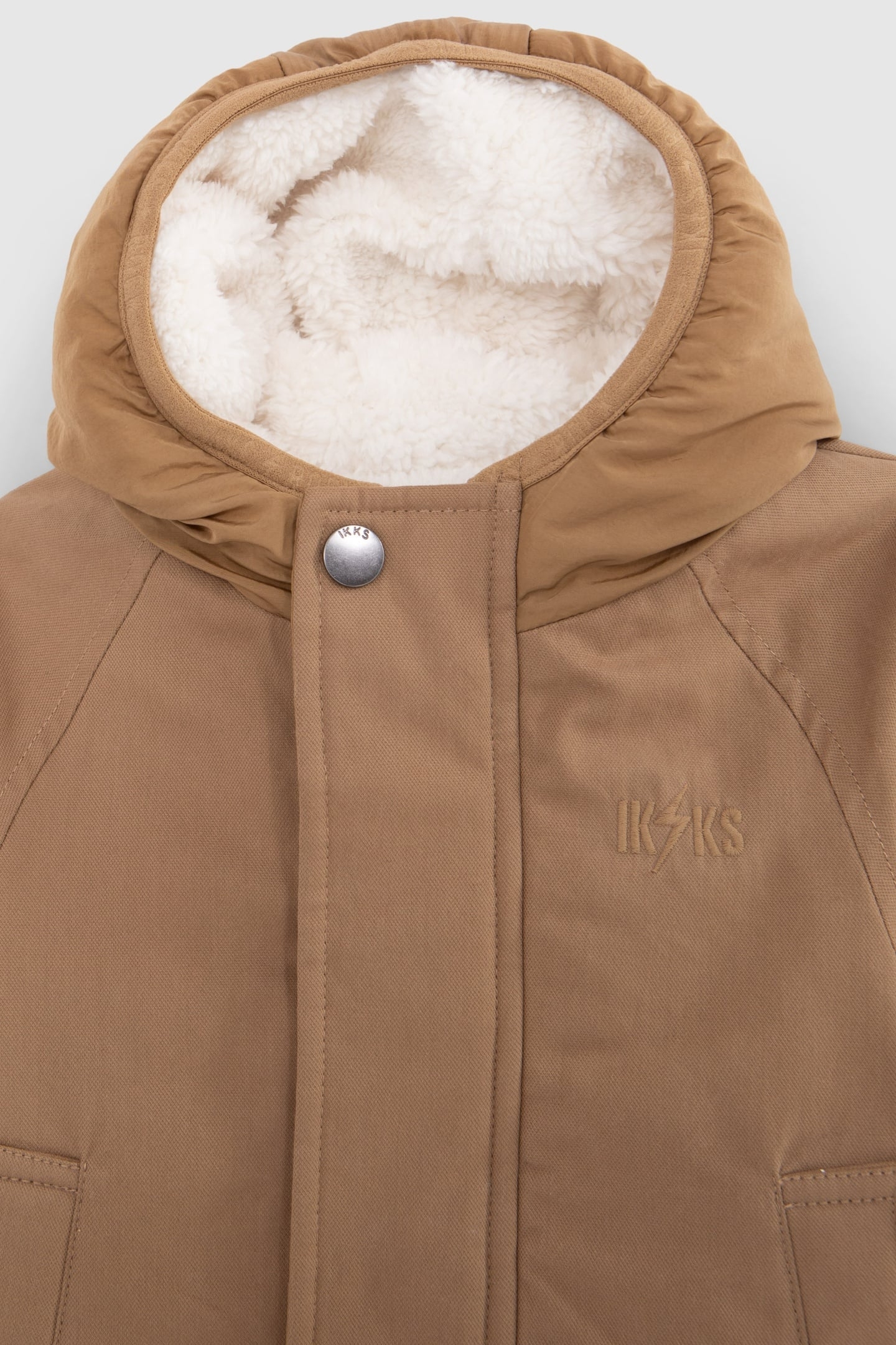BABY BOY CAMEL TWO-PLY LINED PARKA 4