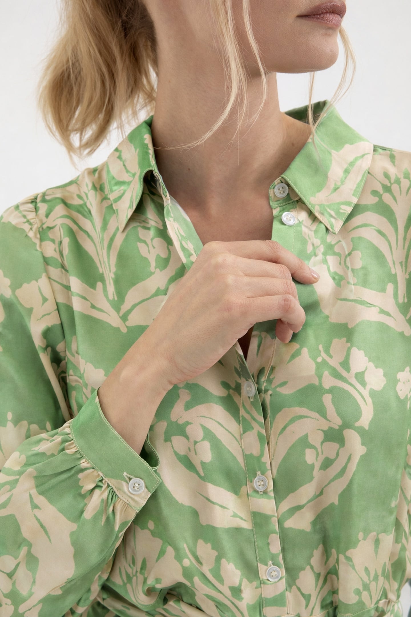 DAHLIA DRESS SEA GREEN PRINT 3