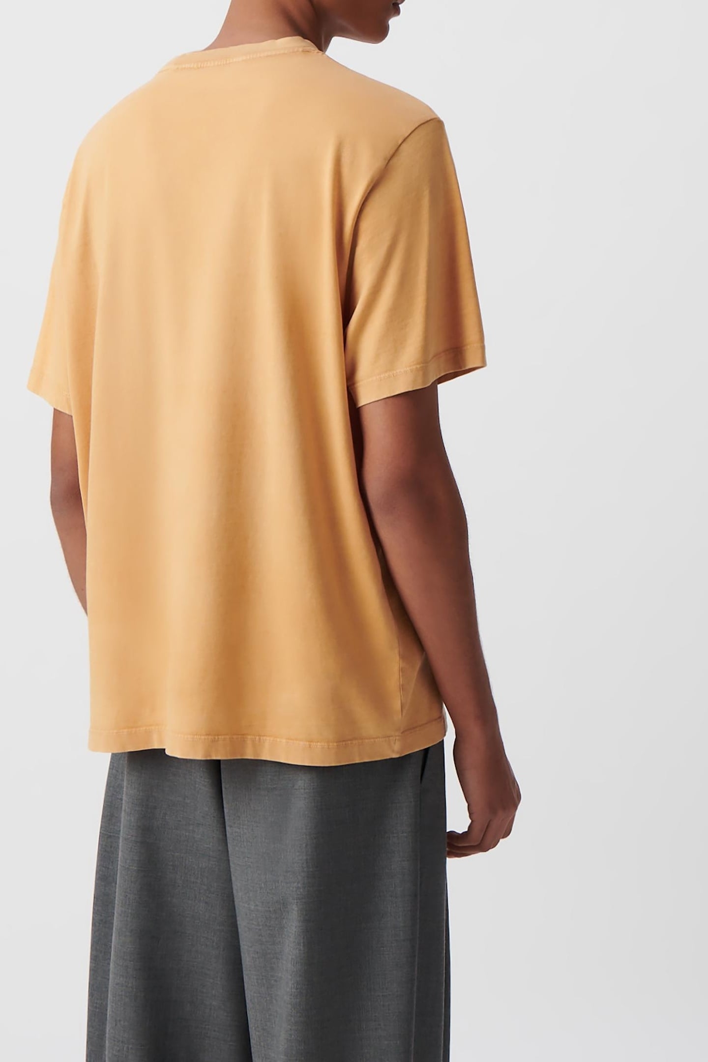 FADED-LOOK TURMERIC ORGANIC COTTON T-SHIRT 3