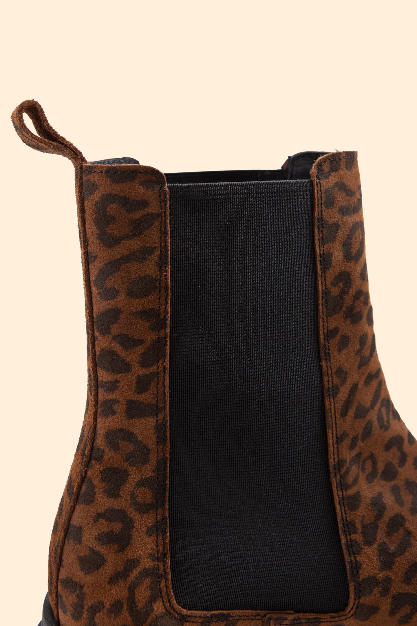 CAMEL SUEDE BOOTS WITH LEOPARD MOTIF CAMEL 6